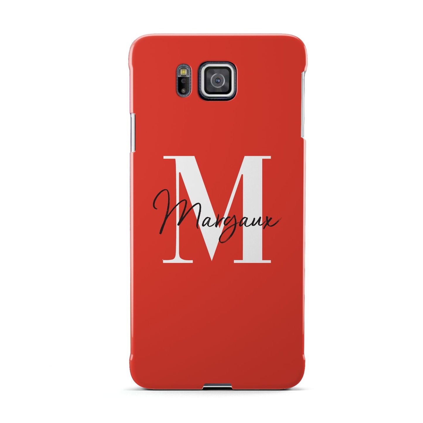 Personalised Red Name and Initial Samsung Galaxy Alpha Case