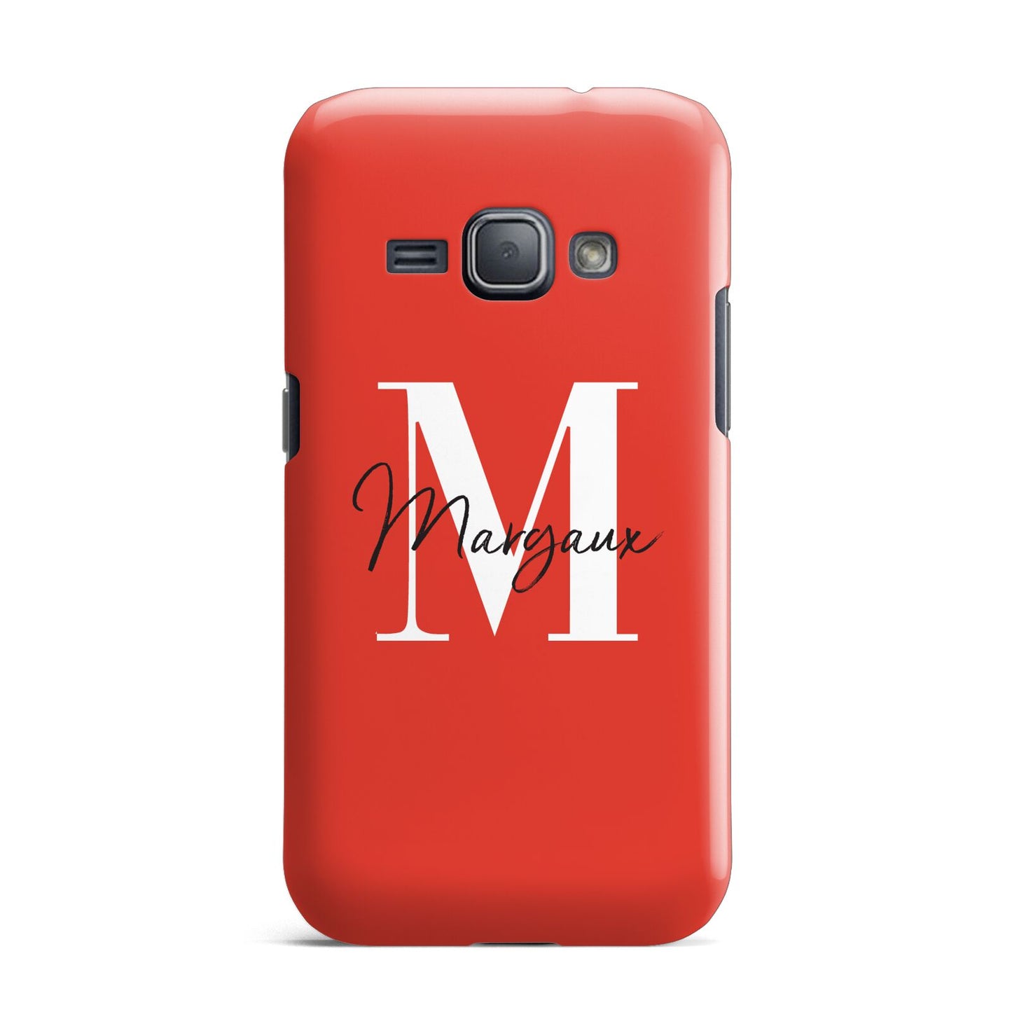 Personalised Red Name and Initial Samsung Galaxy J1 2016 Case