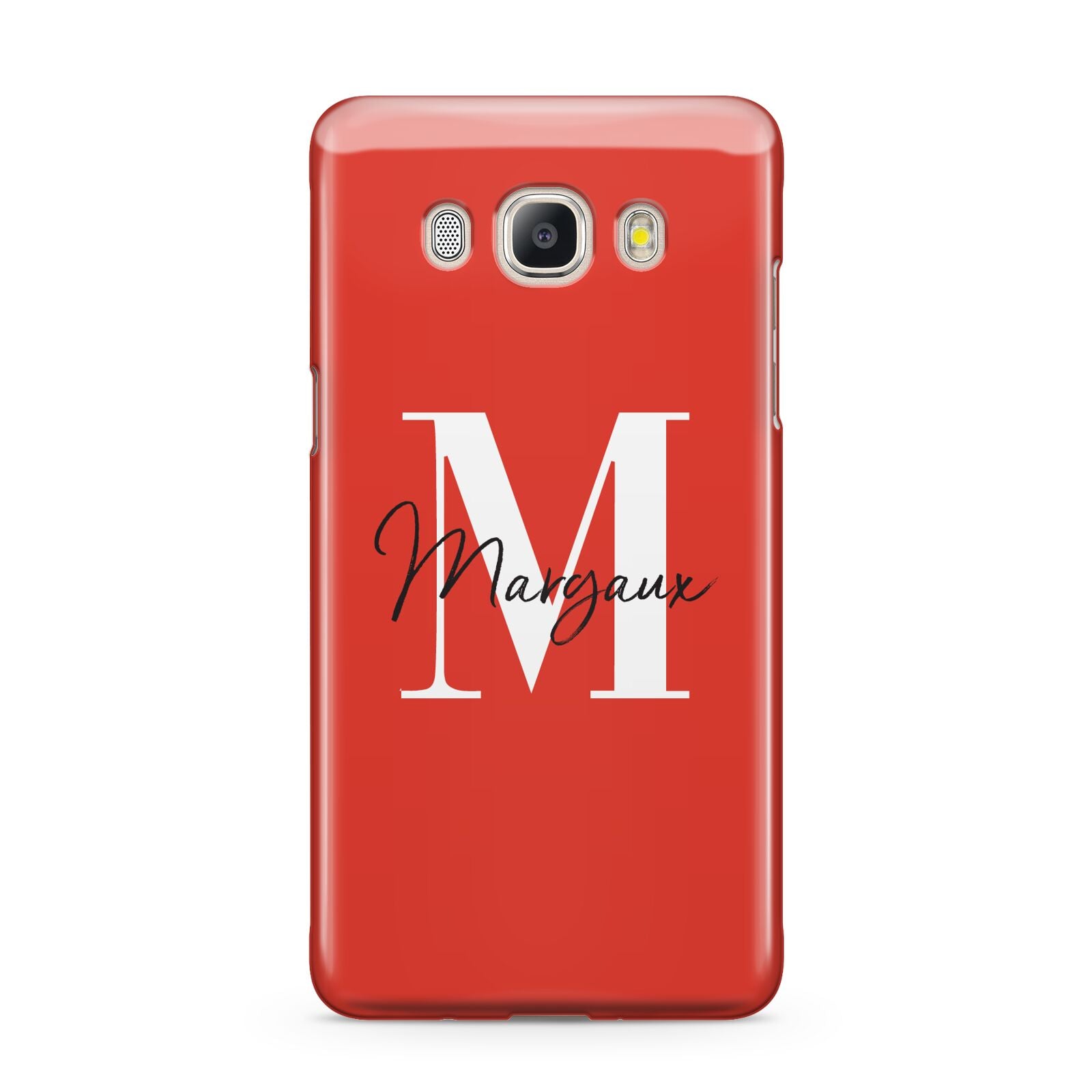 Personalised Red Name and Initial Samsung Galaxy J5 2016 Case