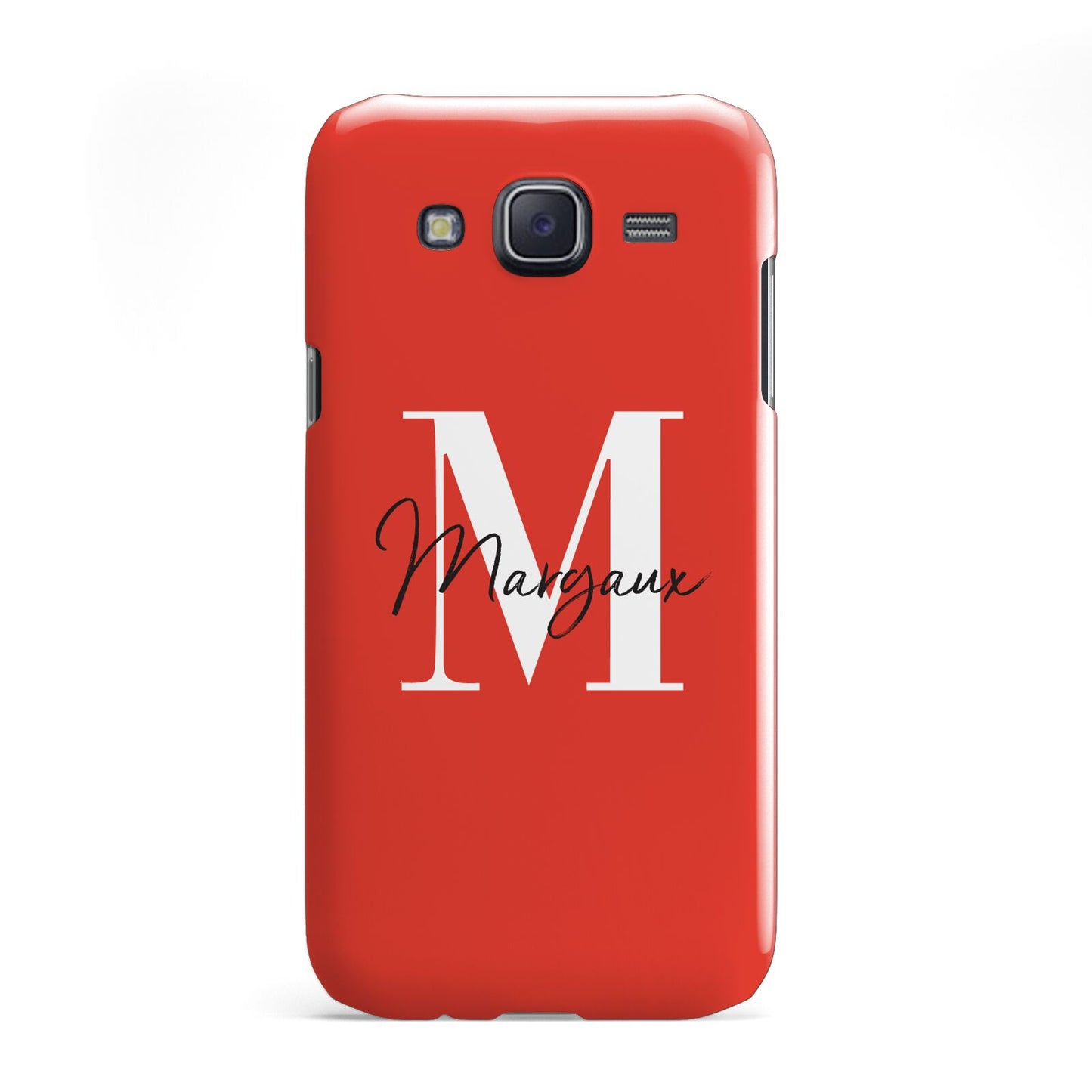 Personalised Red Name and Initial Samsung Galaxy J5 Case