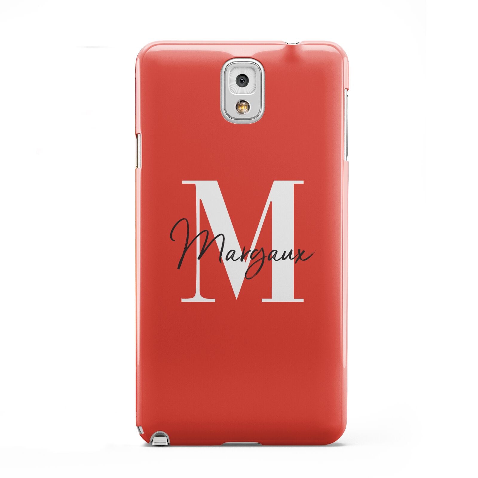 Personalised Red Name and Initial Samsung Galaxy Note 3 Case