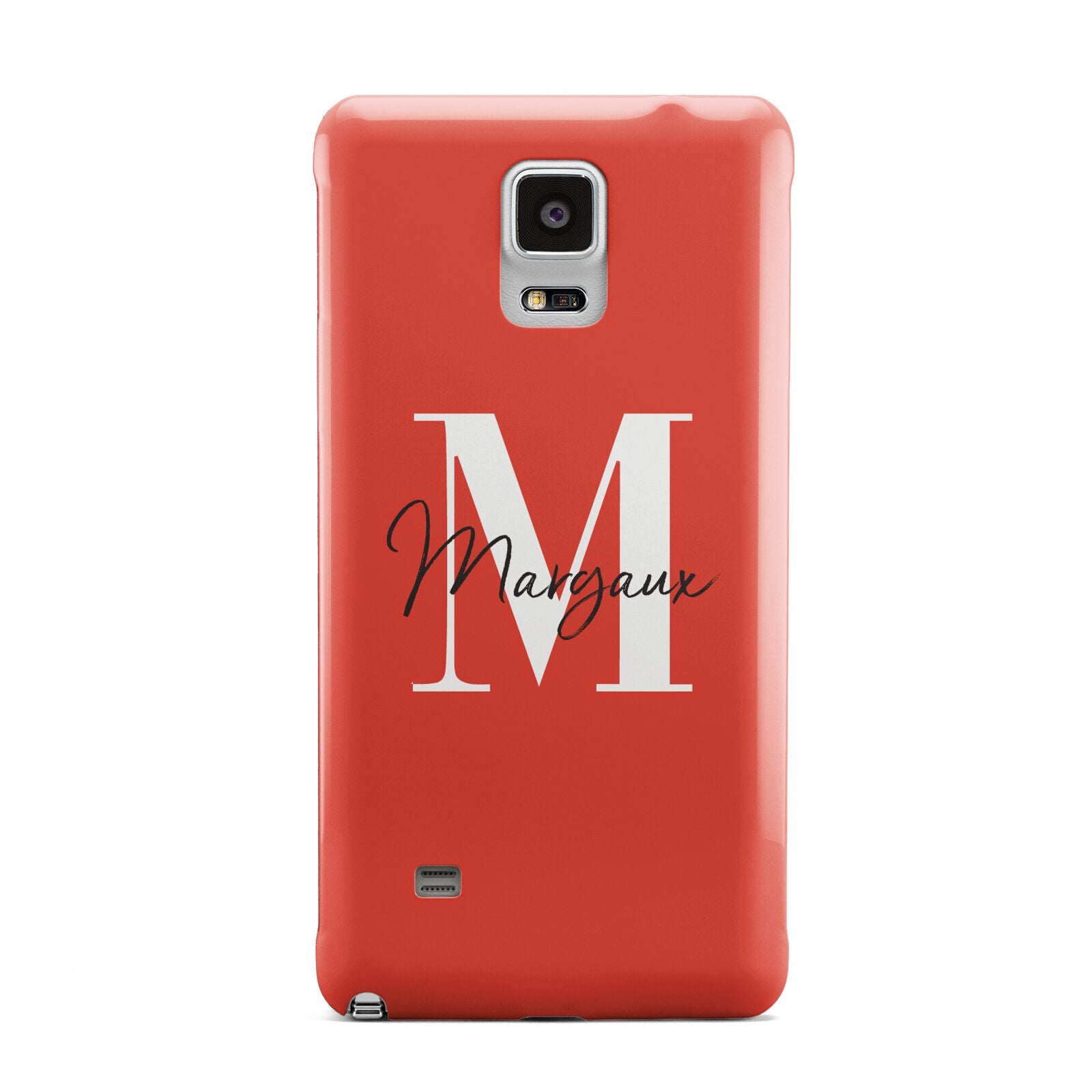 Personalised Red Name and Initial Samsung Galaxy Note 4 Case