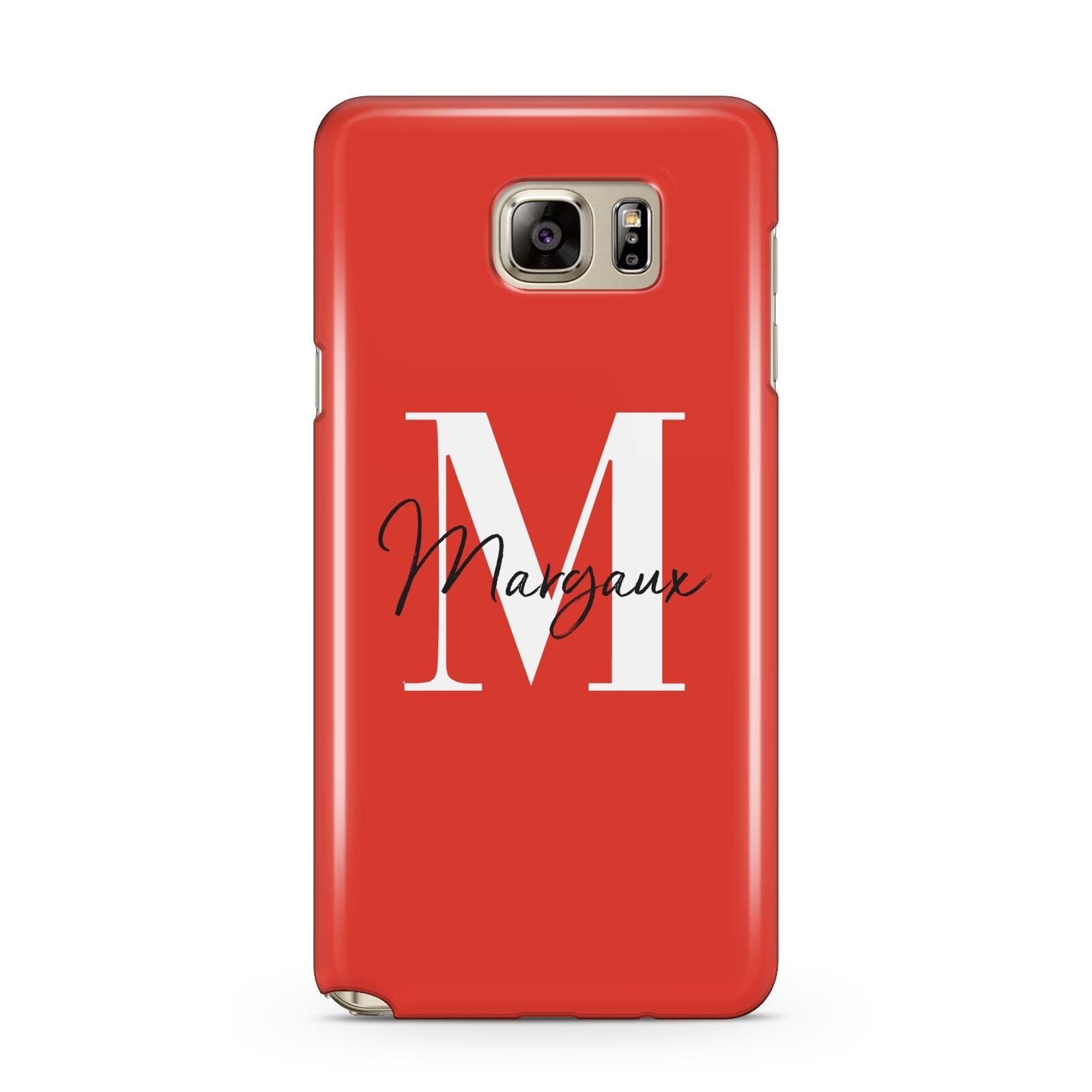 Personalised Red Name and Initial Samsung Galaxy Note 5 Case