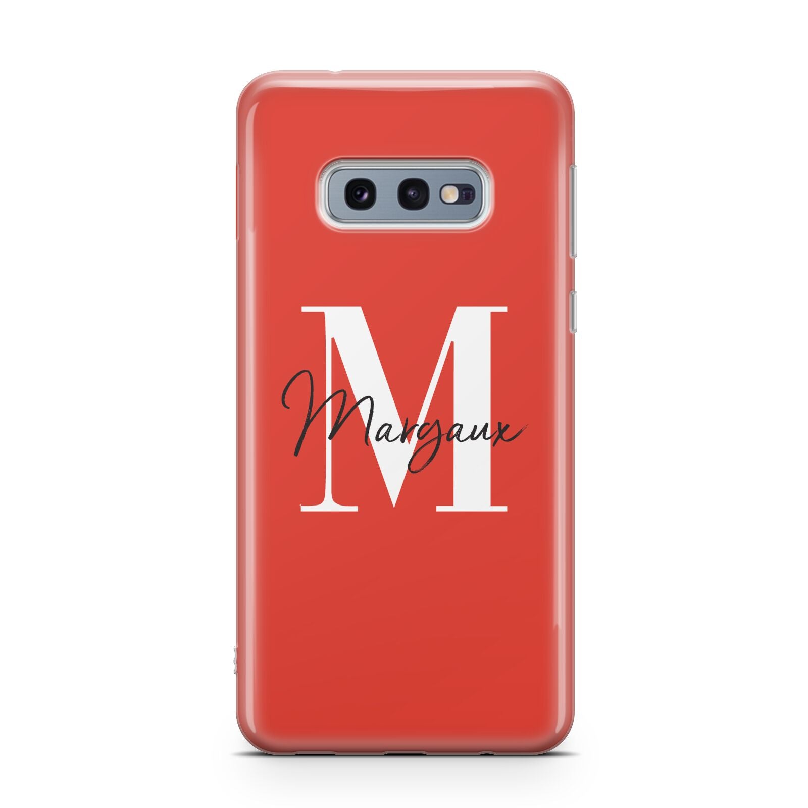 Personalised Red Name and Initial Samsung Galaxy S10E Case