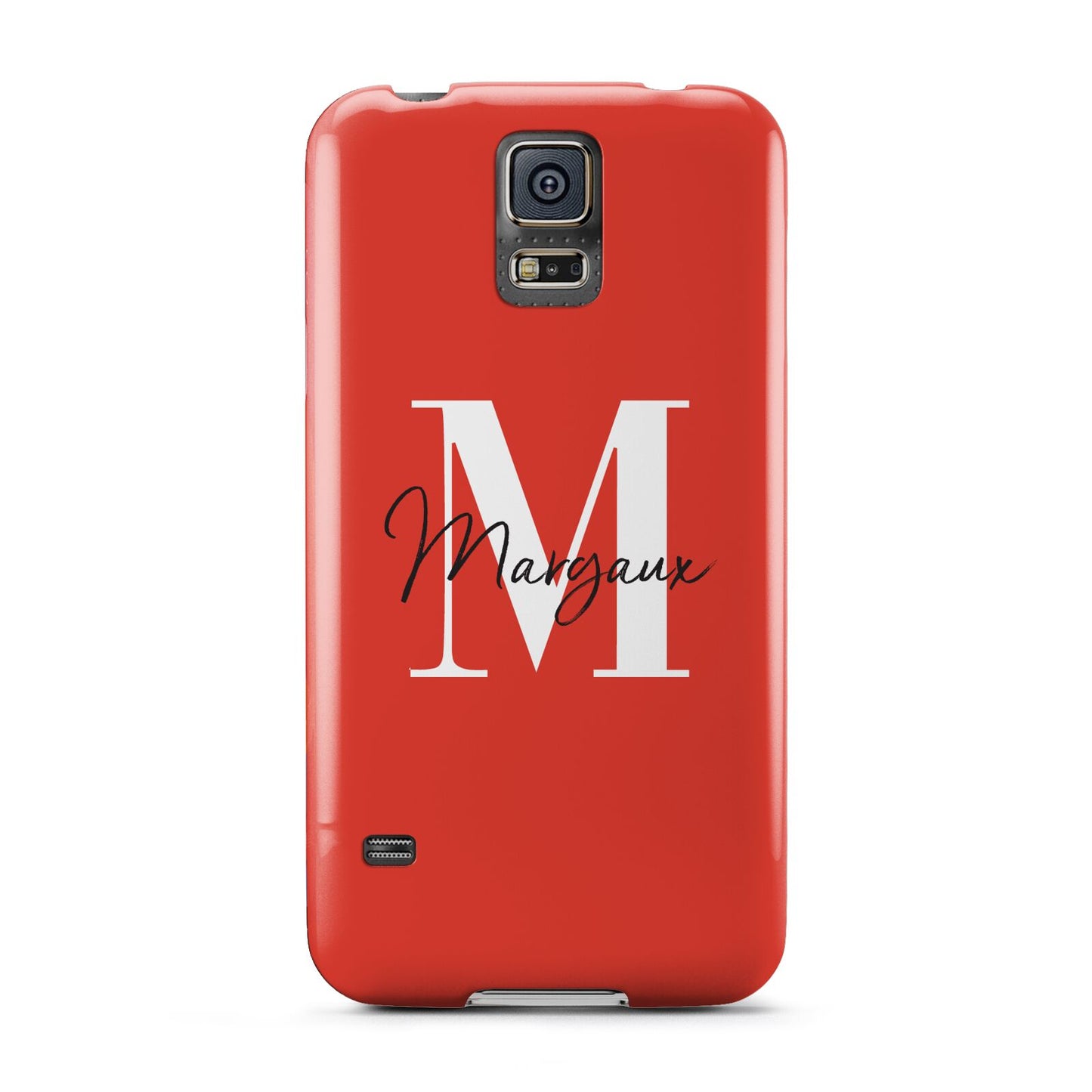 Personalised Red Name and Initial Samsung Galaxy S5 Case