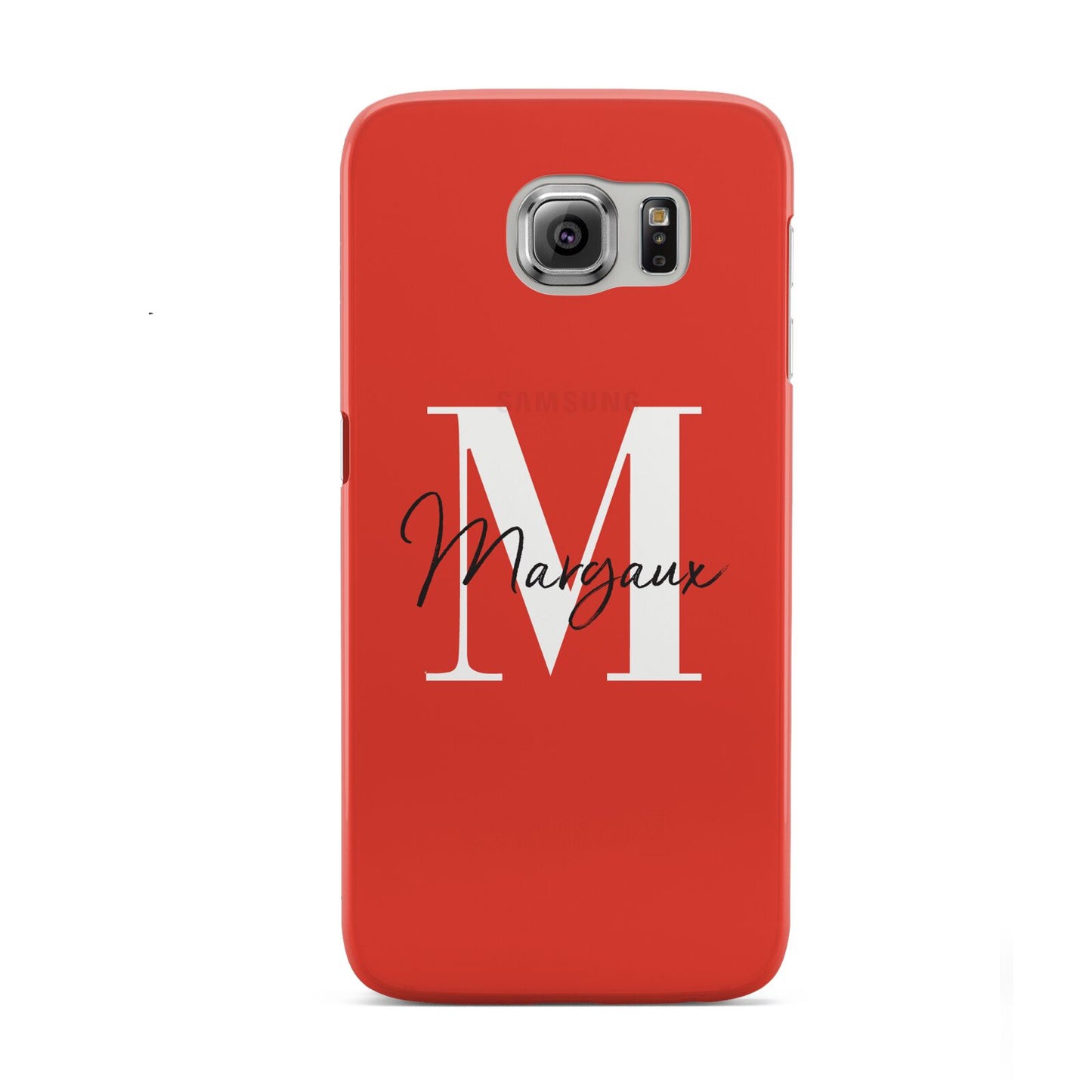 Personalised Red Name and Initial Samsung Galaxy S6 Case