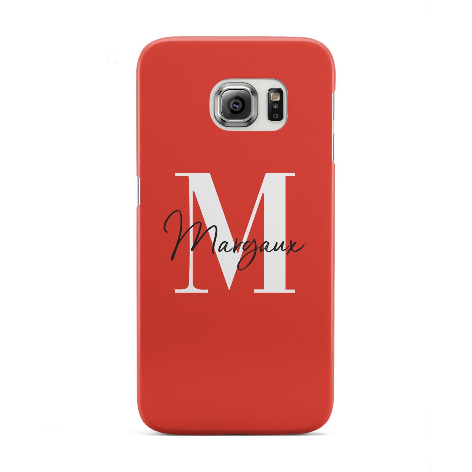 Personalised Red Name and Initial Samsung Galaxy S6 Edge Case