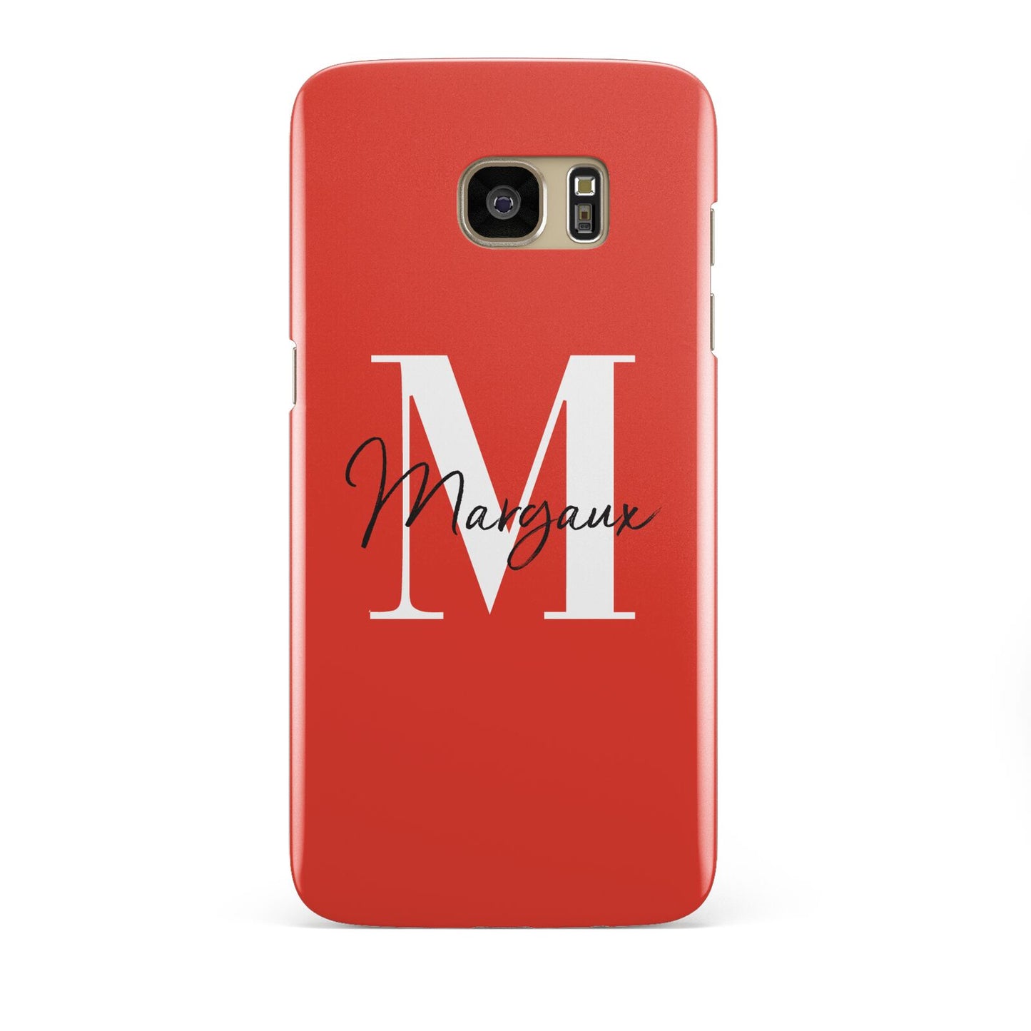 Personalised Red Name and Initial Samsung Galaxy S7 Edge Case