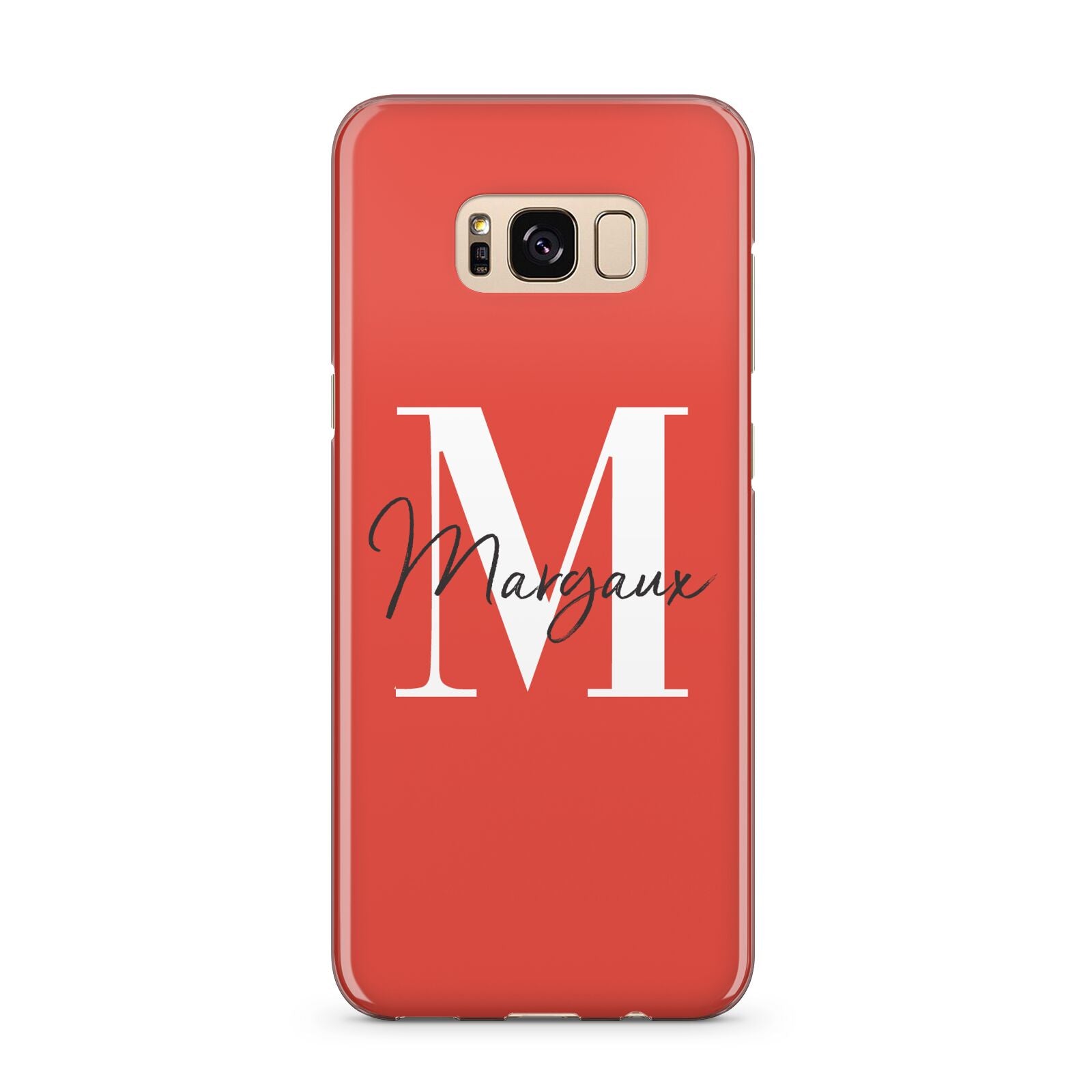 Personalised Red Name and Initial Samsung Galaxy S8 Plus Case