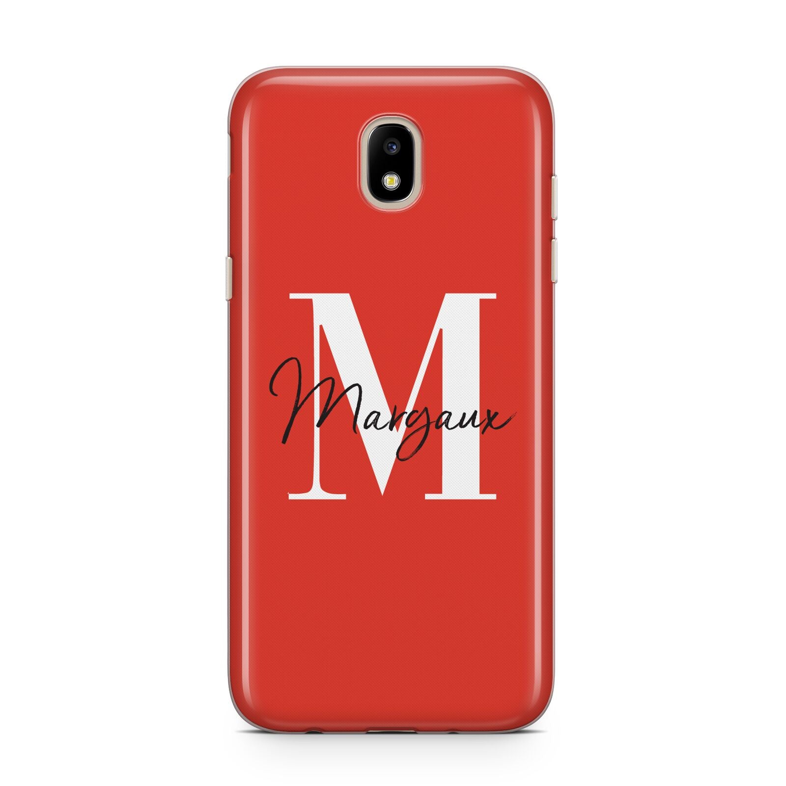 Personalised Red Name and Initial Samsung J5 2017 Case