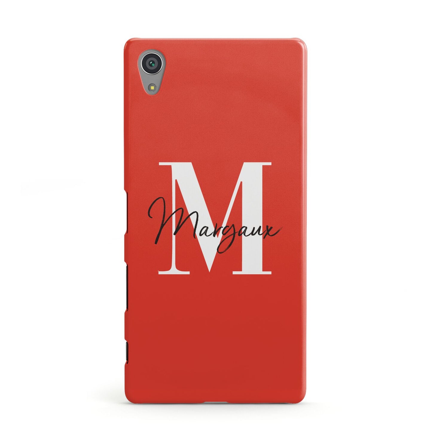 Personalised Red Name and Initial Sony Xperia Case