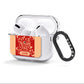 Personalised Red North Pole AirPods Clear Case 3rd Gen Side Image