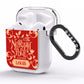 Personalised Red North Pole AirPods Clear Case Side Image