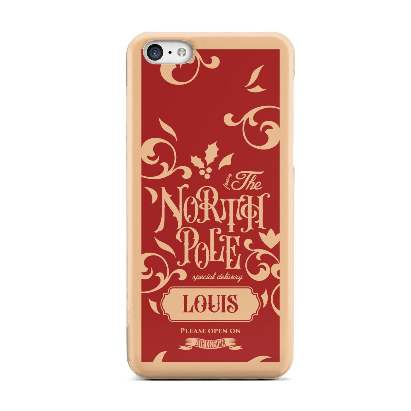 Personalised Red North Pole Apple iPhone 5c Case