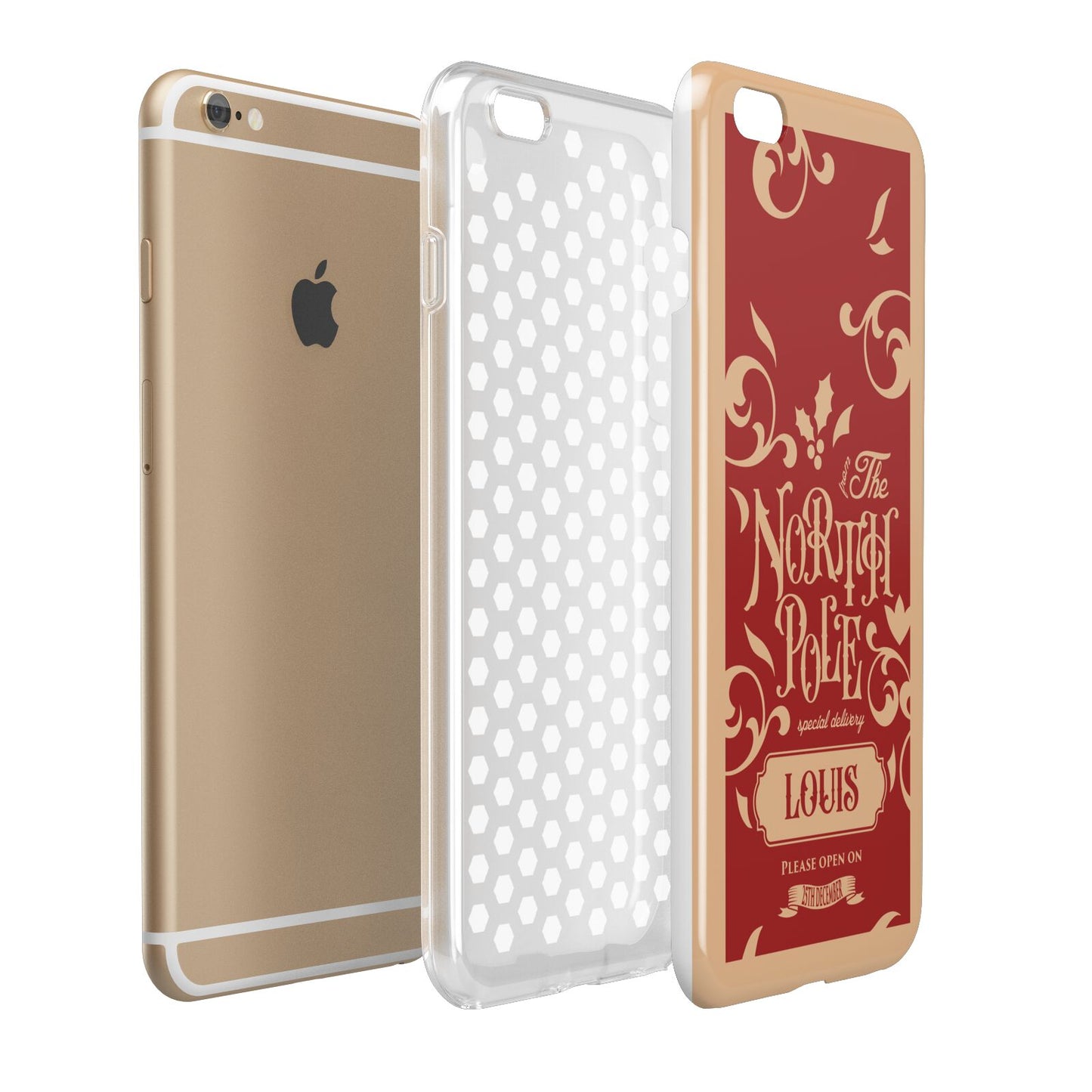 Personalised Red North Pole Apple iPhone 6 Plus 3D Tough Case Expand Detail Image