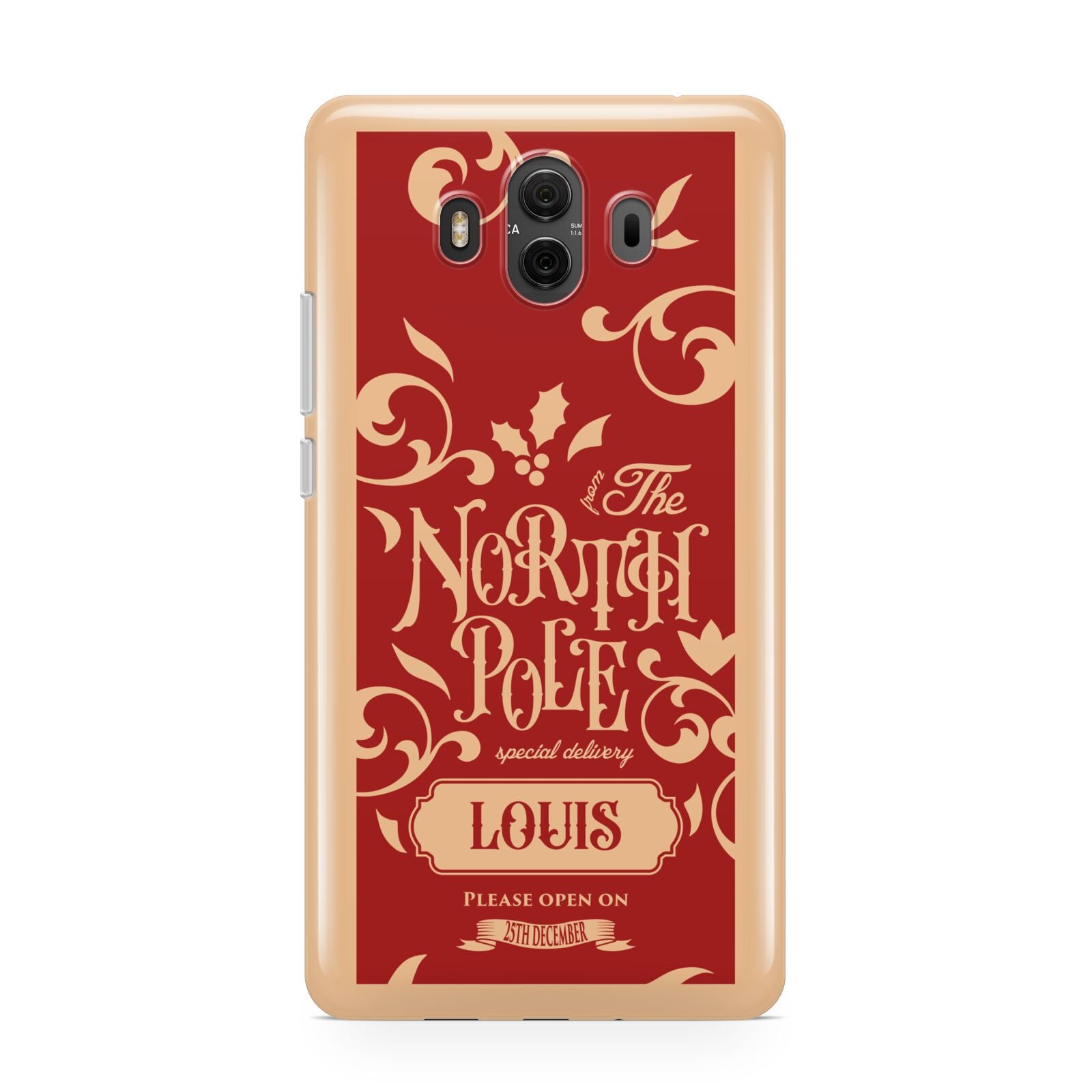 Personalised Red North Pole Huawei Mate 10 Protective Phone Case