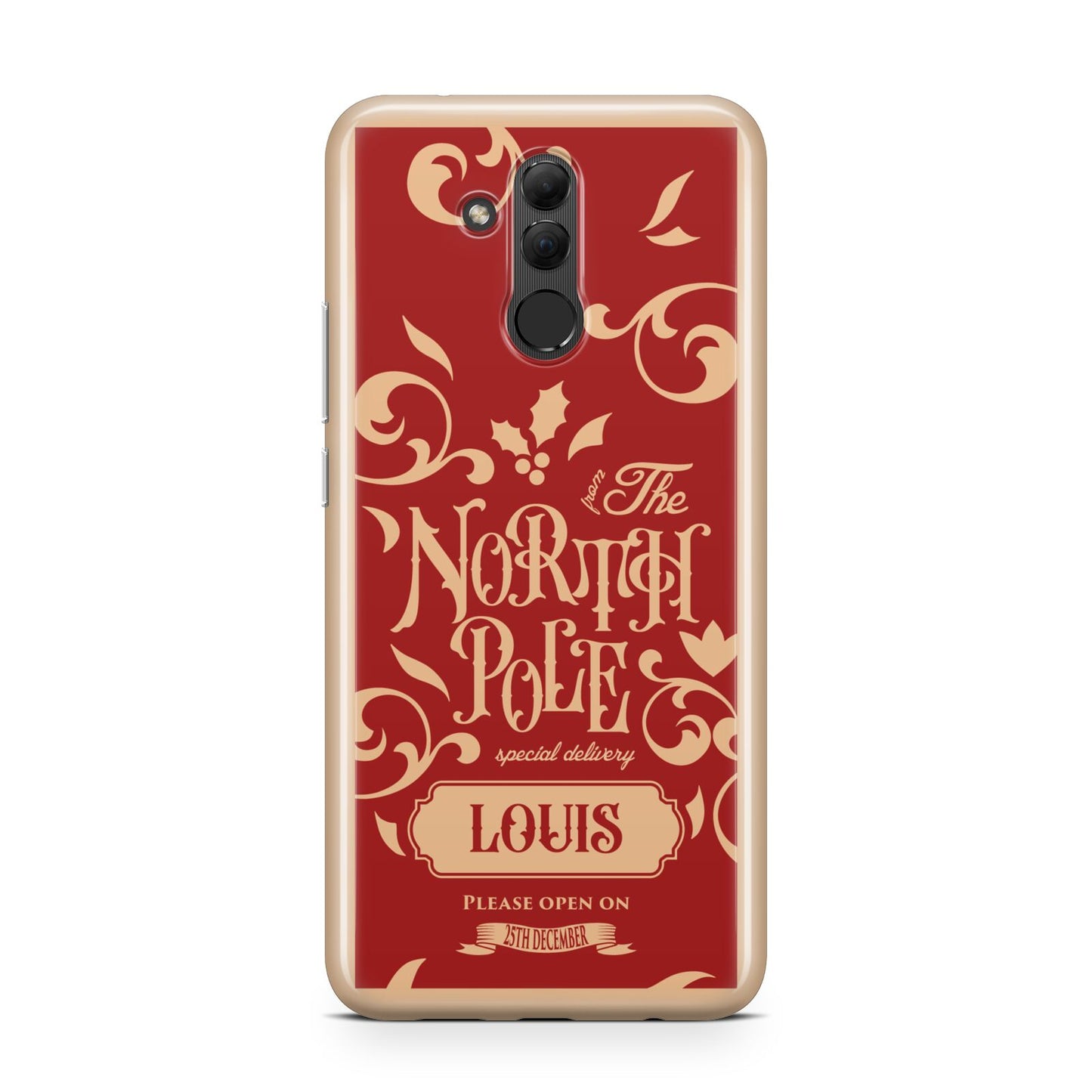 Personalised Red North Pole Huawei Mate 20 Lite