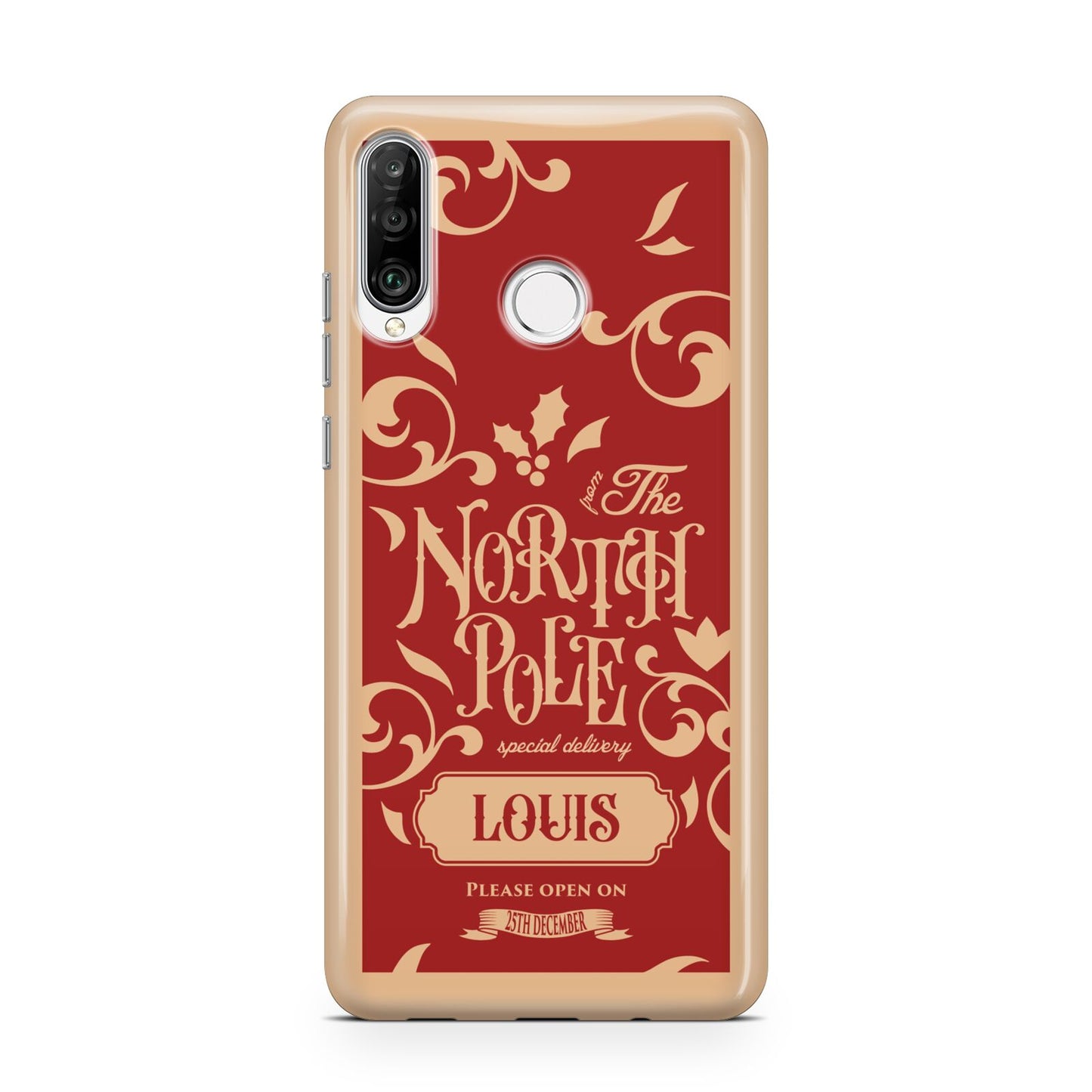 Personalised Red North Pole Huawei P30 Lite Phone Case