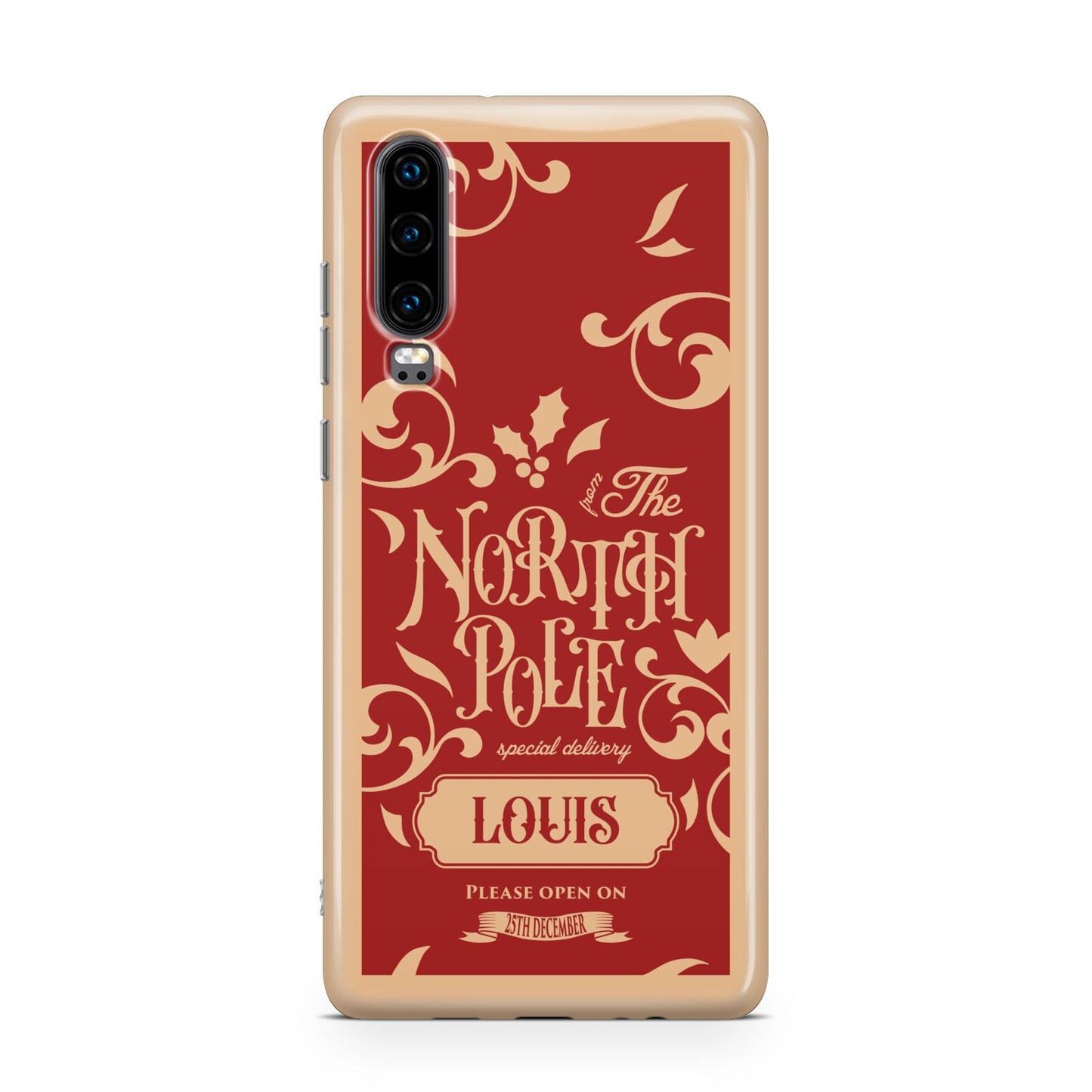 Personalised Red North Pole Huawei P30 Phone Case