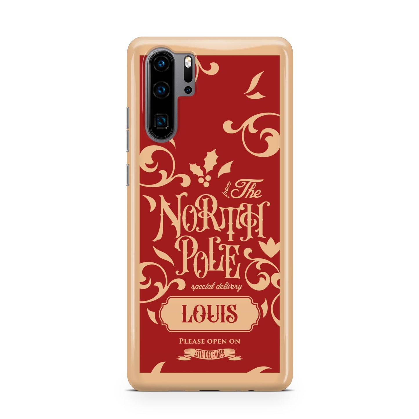 Personalised Red North Pole Huawei P30 Pro Phone Case