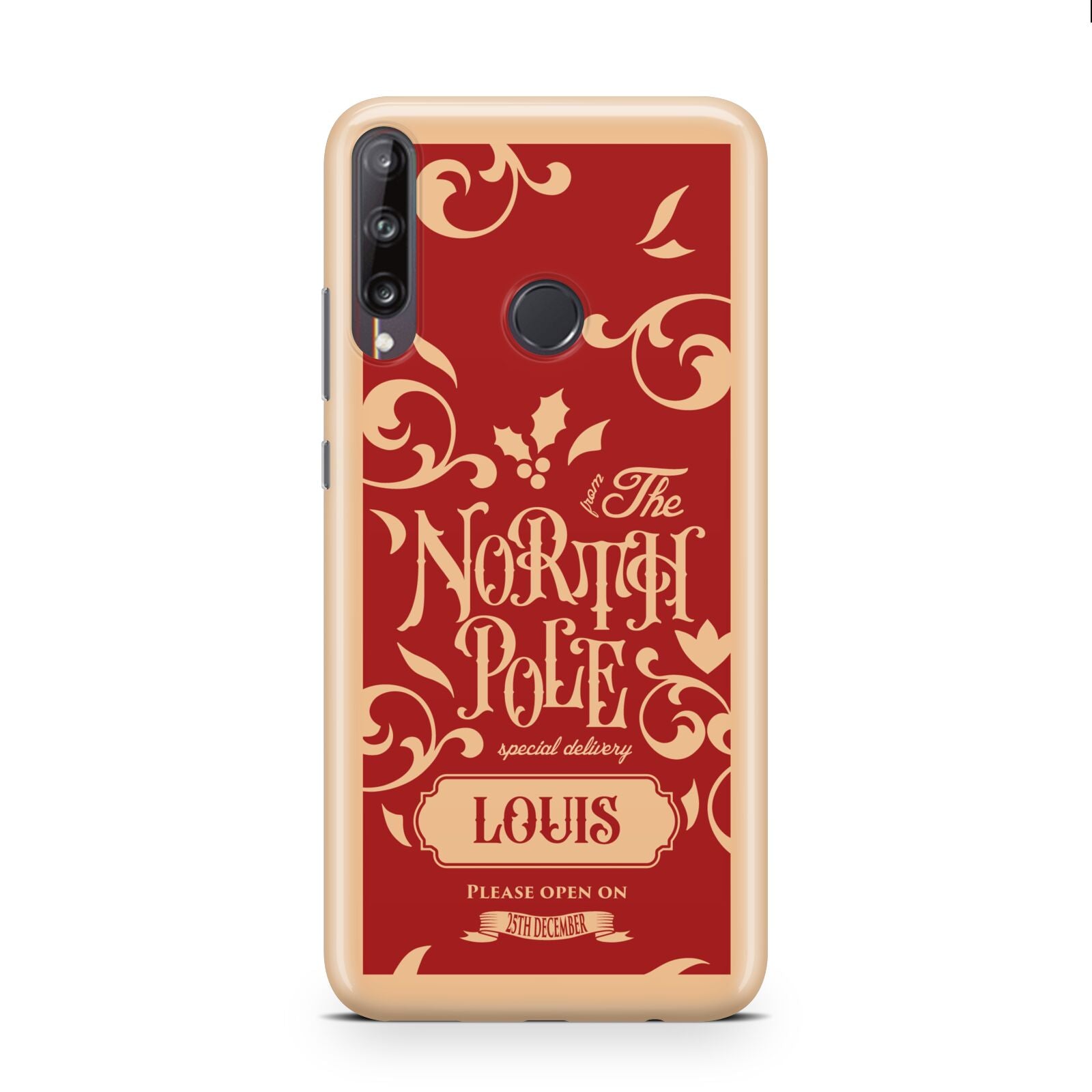 Personalised Red North Pole Huawei P40 Lite E Phone Case