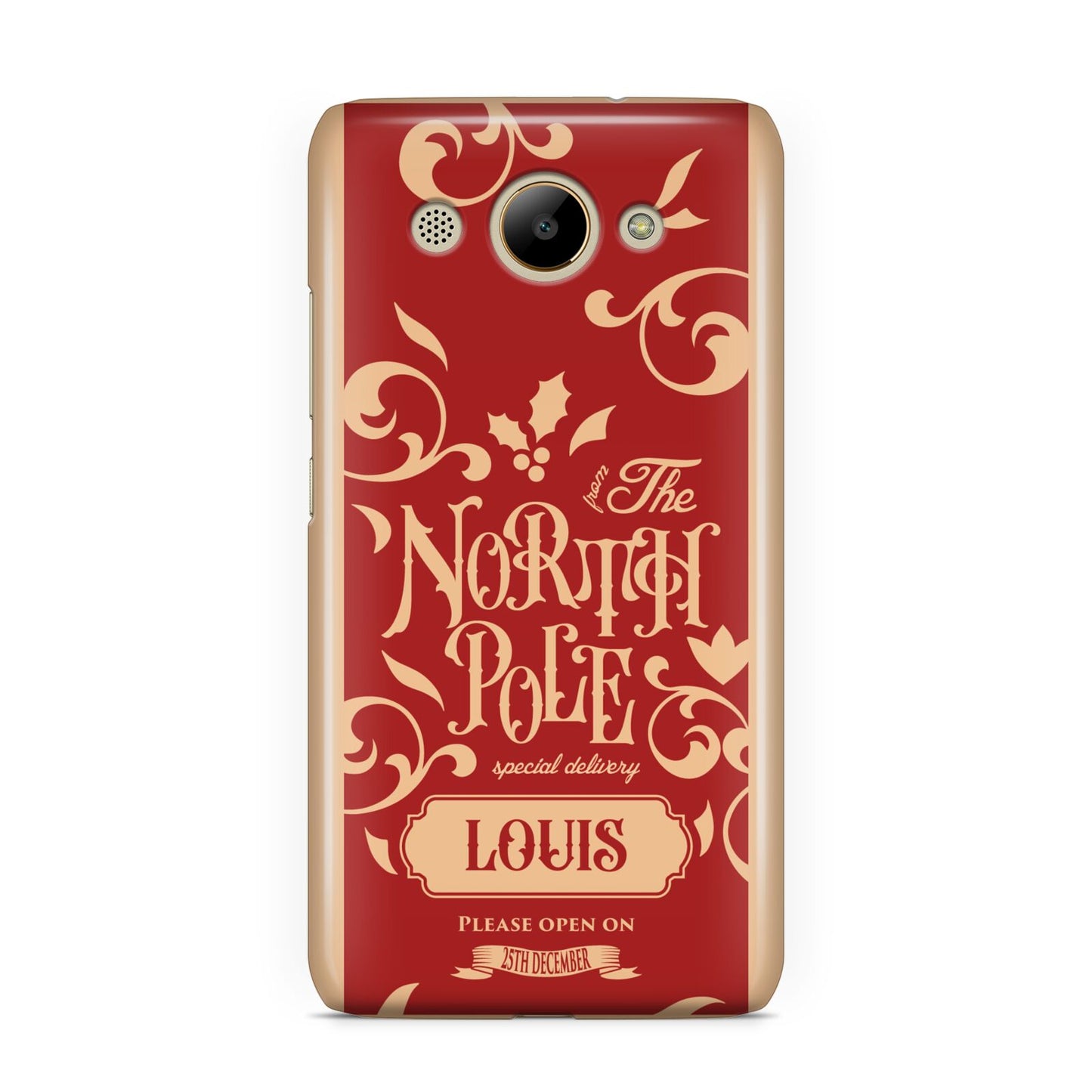 Personalised Red North Pole Huawei Y3 2017