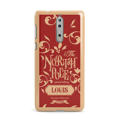 Personalised Red North Pole Nokia Case