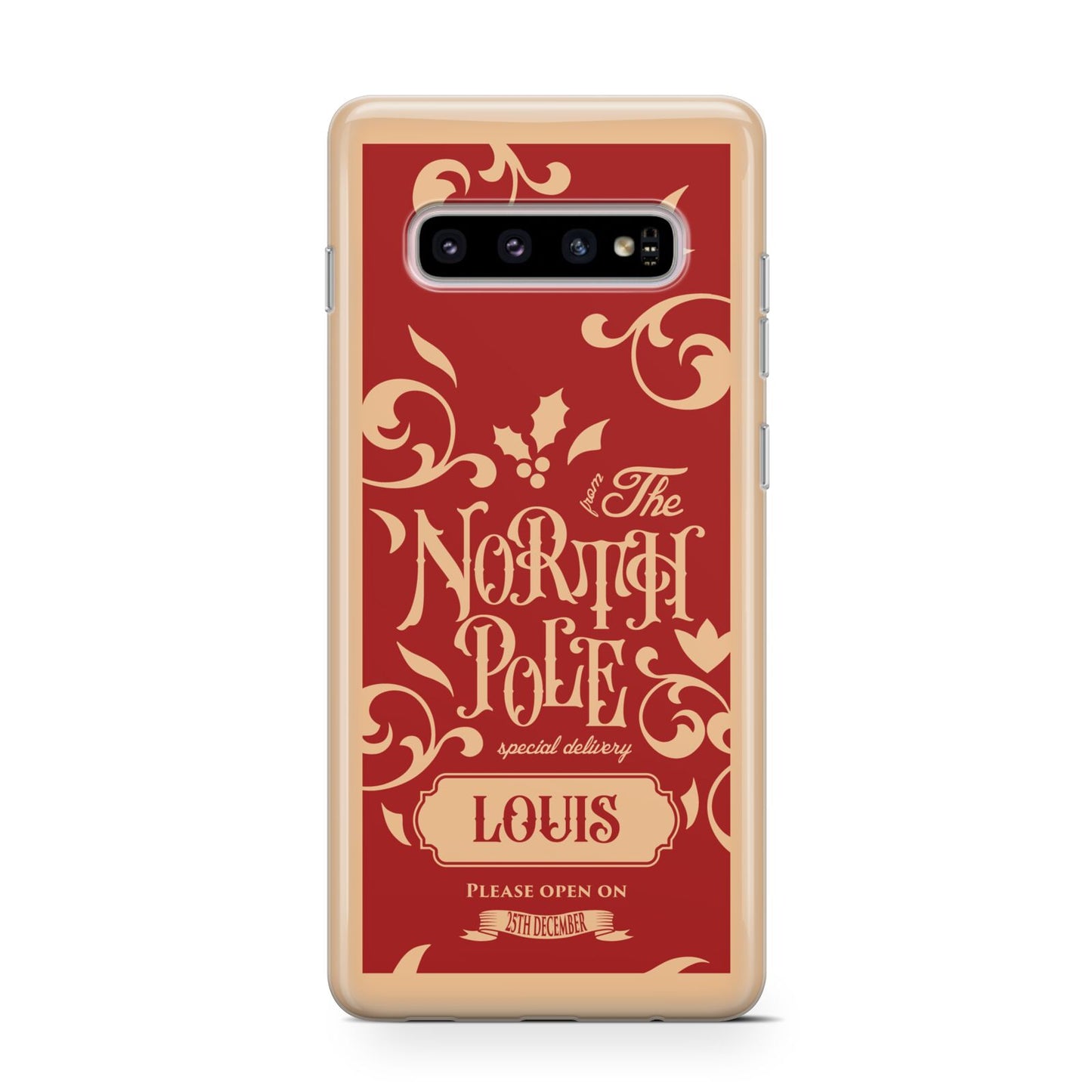 Personalised Red North Pole Protective Samsung Galaxy Case