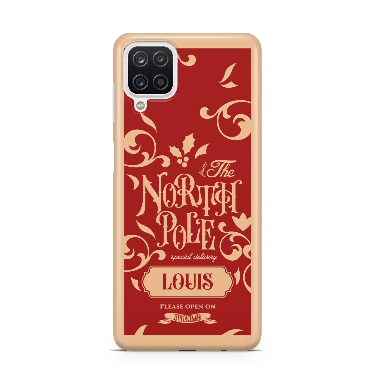 Personalised Red North Pole Samsung A12 Case