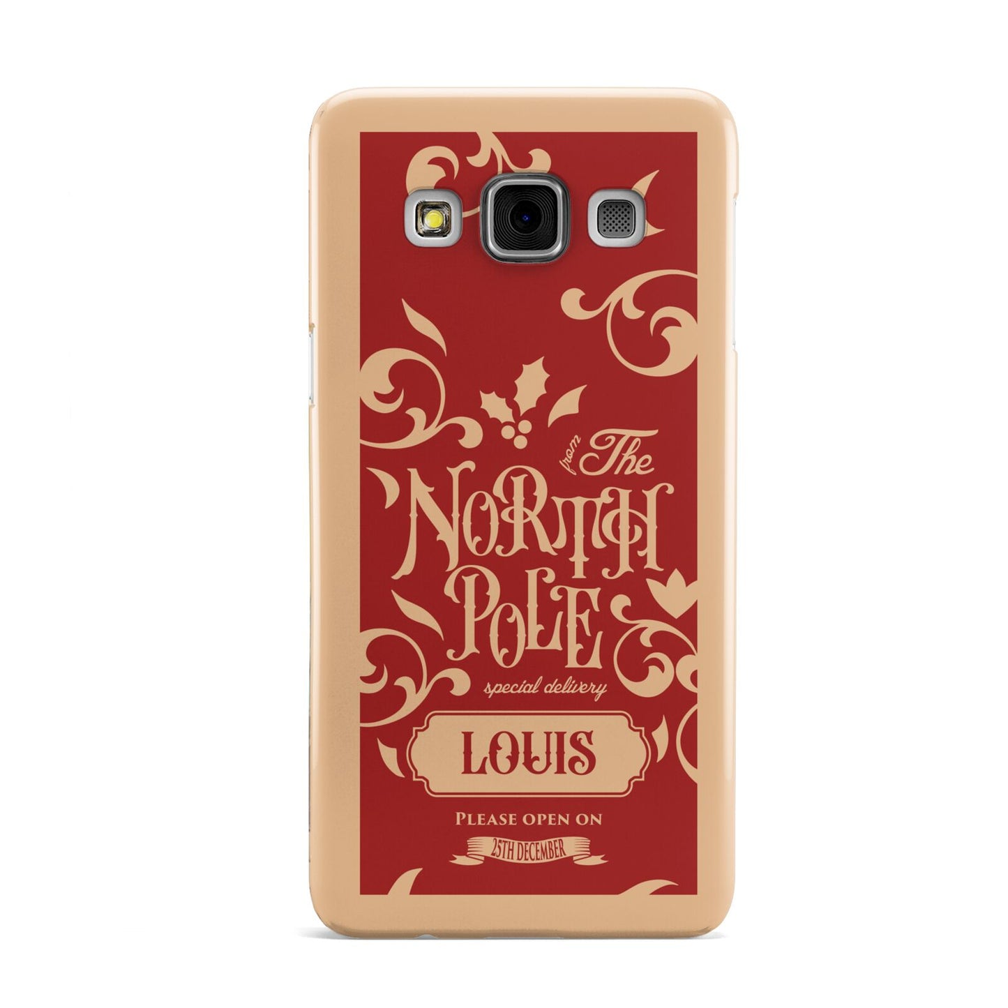 Personalised Red North Pole Samsung Galaxy A3 Case