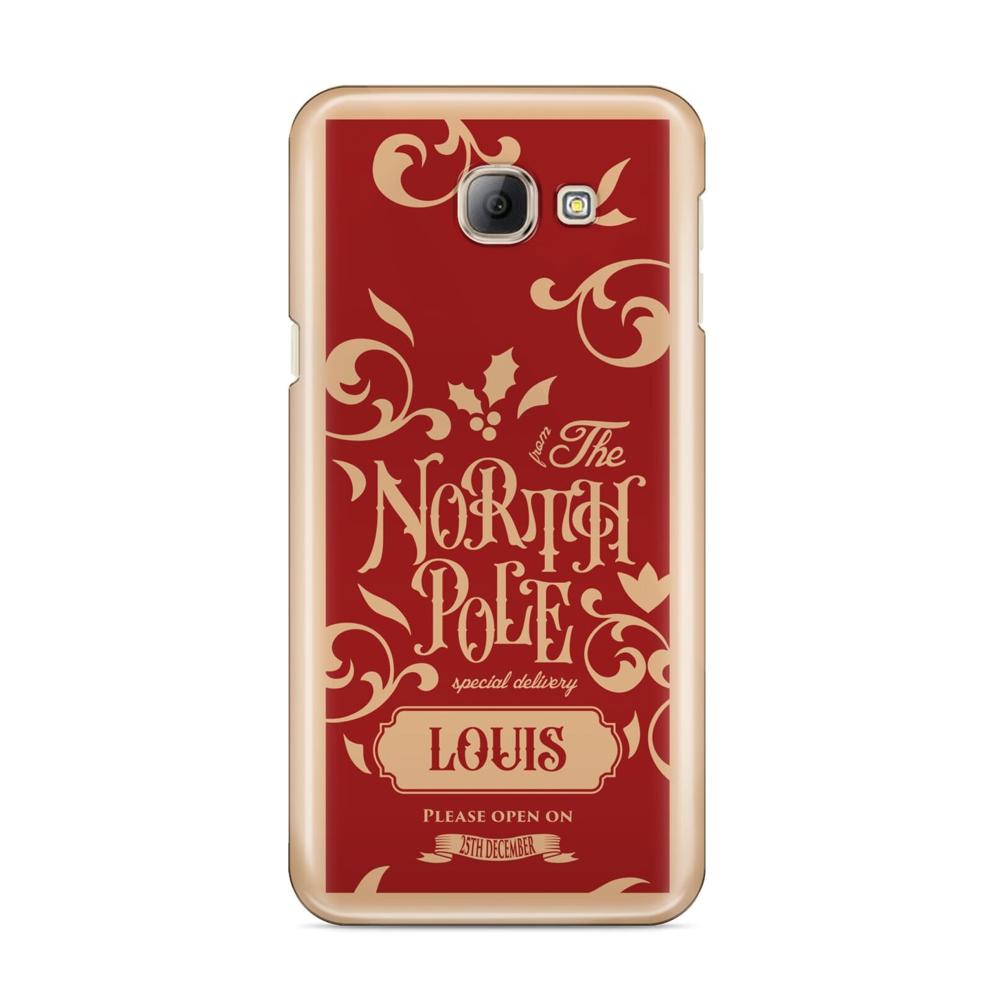 Personalised Red North Pole Samsung Galaxy A8 2016 Case