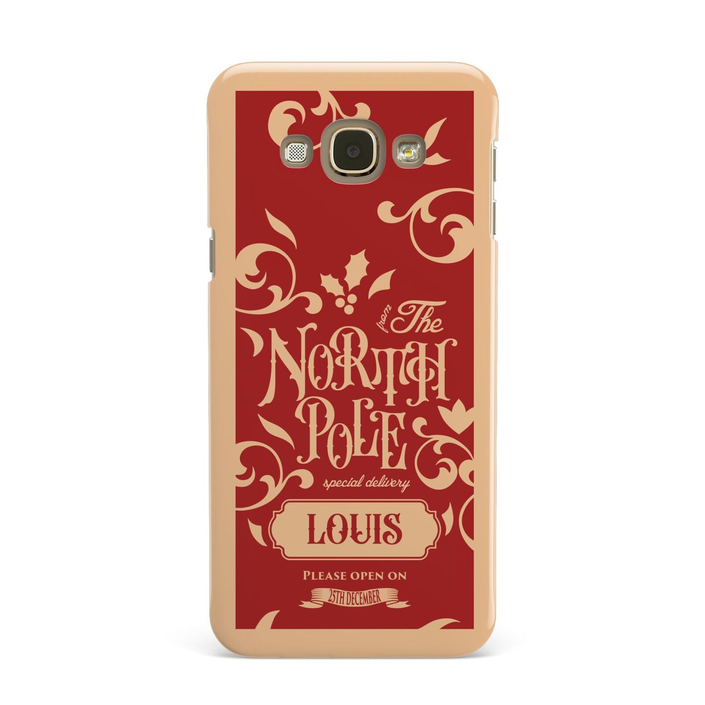 Personalised Red North Pole Samsung Galaxy A8 Case