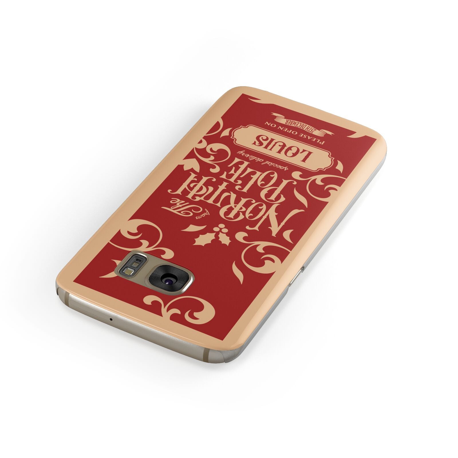 Personalised Red North Pole Samsung Galaxy Case Front Close Up