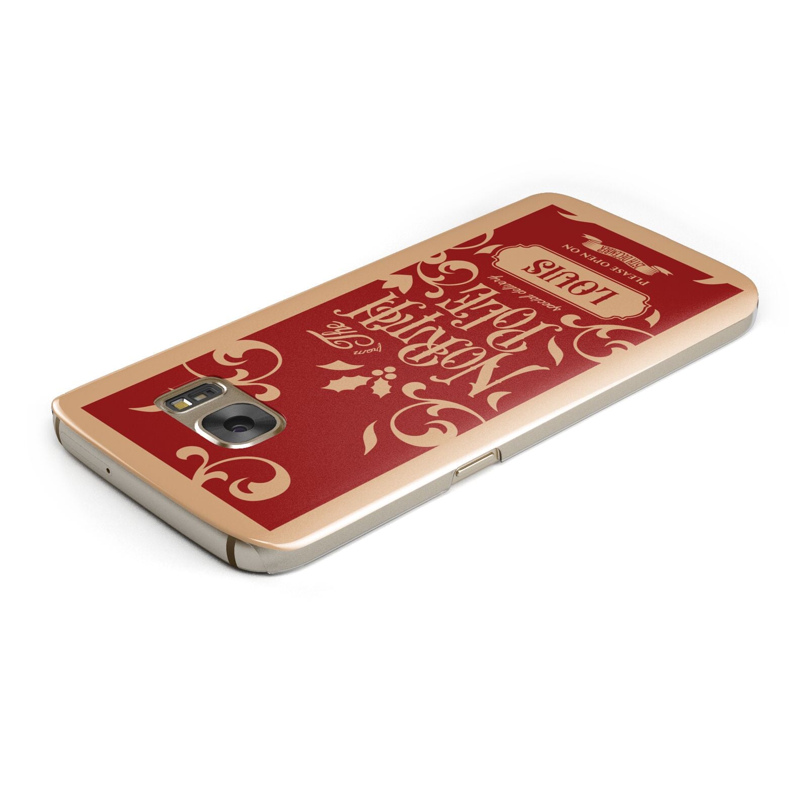 Personalised Red North Pole Samsung Galaxy Case Top Cutout