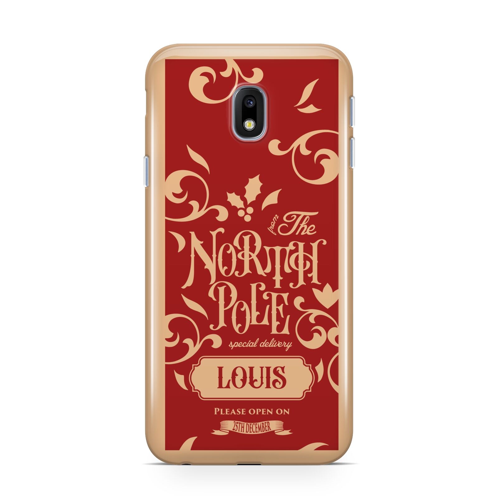 Personalised Red North Pole Samsung Galaxy J3 2017 Case