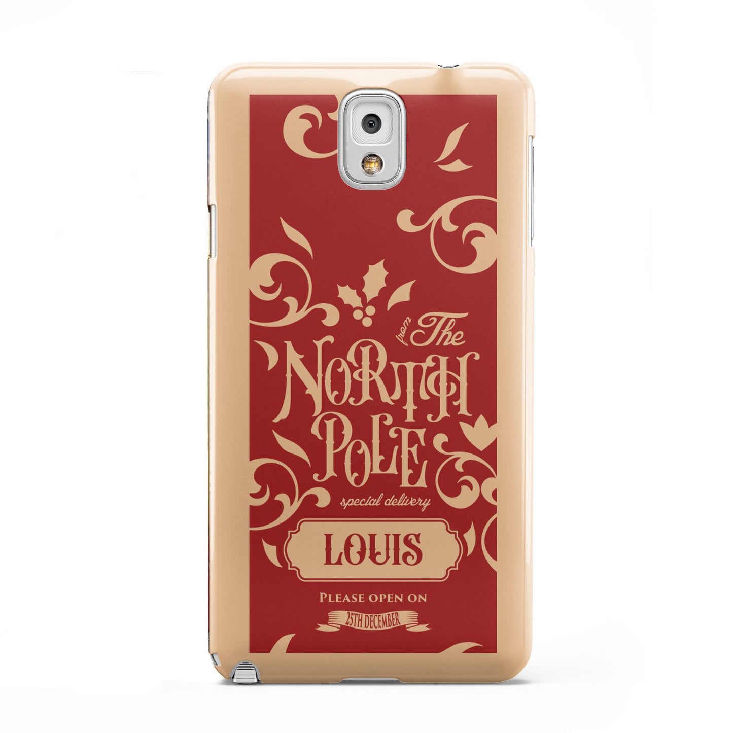 Personalised Red North Pole Samsung Galaxy Note 3 Case