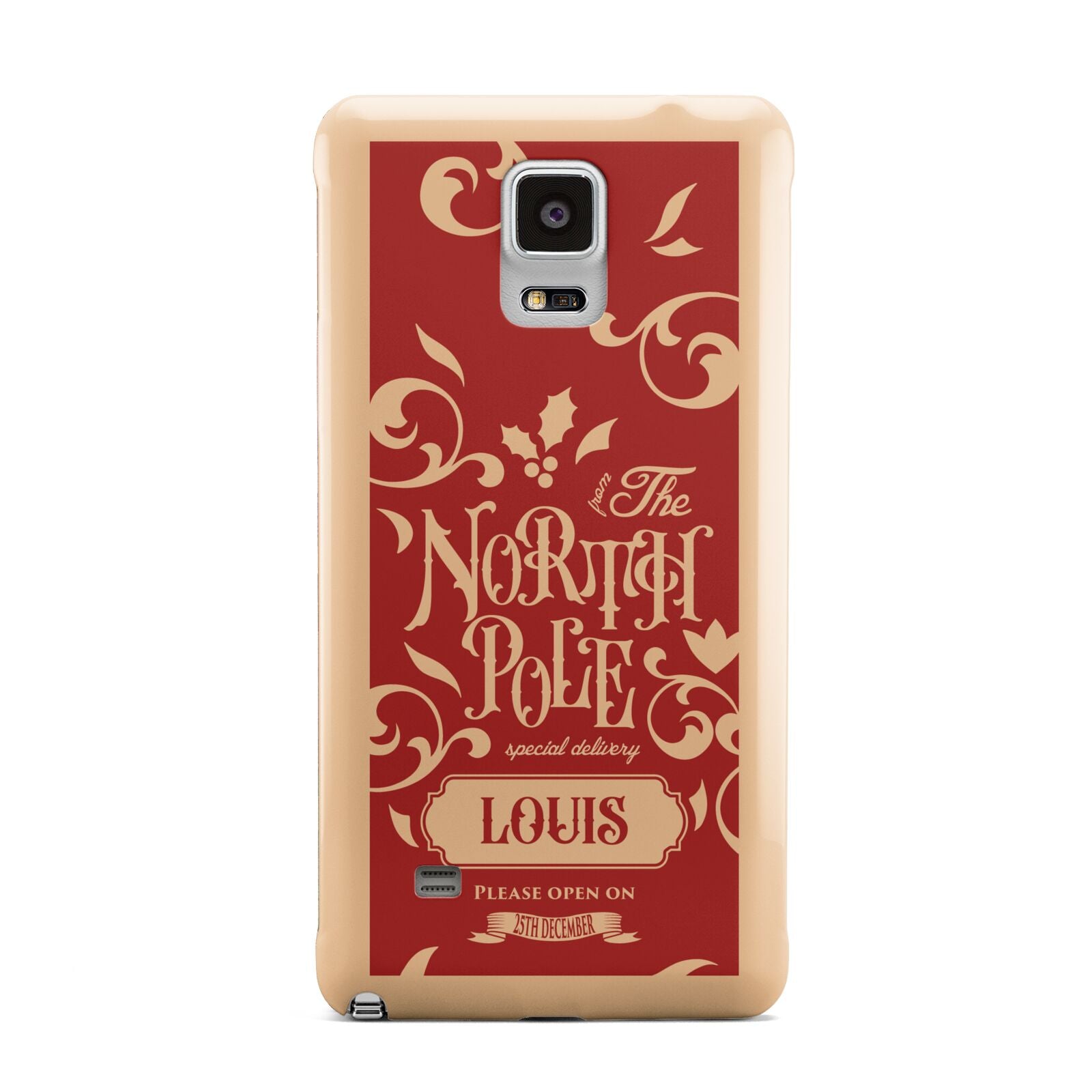 Personalised Red North Pole Samsung Galaxy Note 4 Case