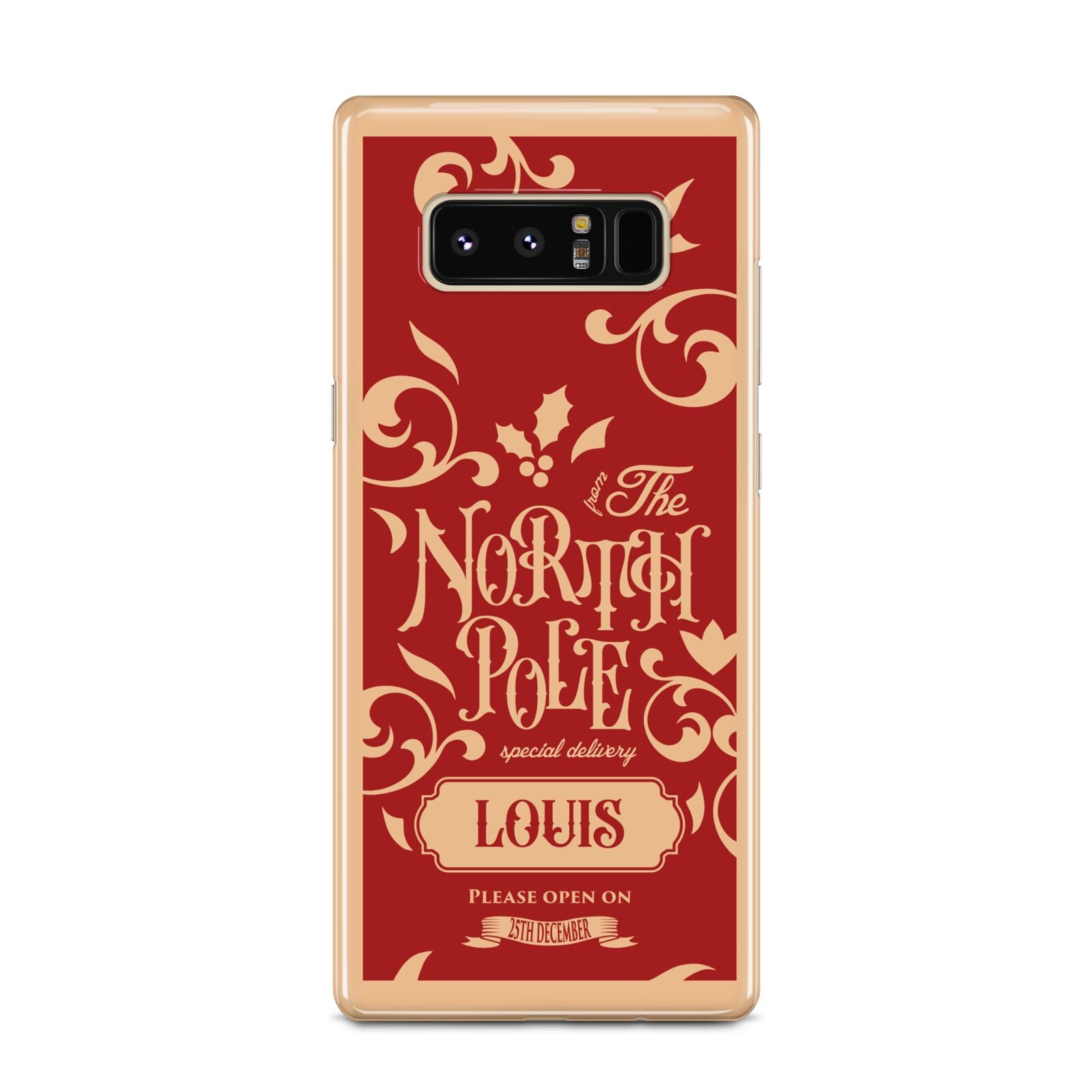 Personalised Red North Pole Samsung Galaxy Note 8 Case