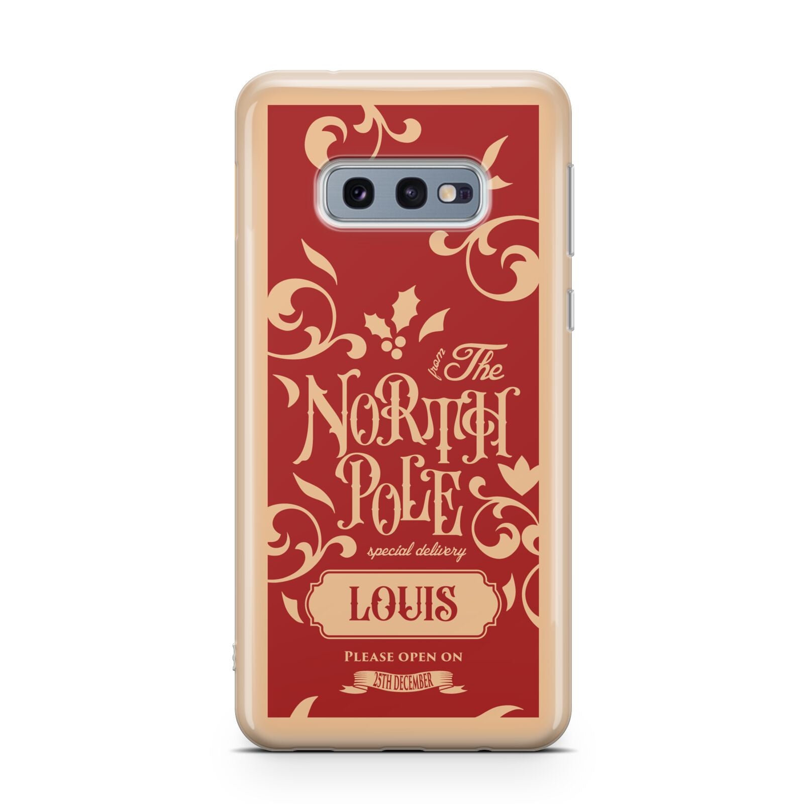 Personalised Red North Pole Samsung Galaxy S10E Case