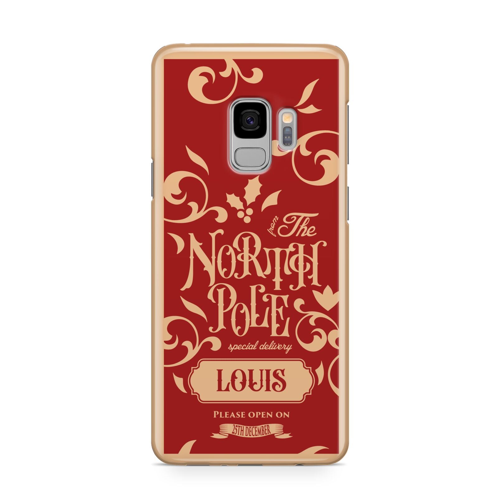 Personalised Red North Pole Samsung Galaxy S9 Case