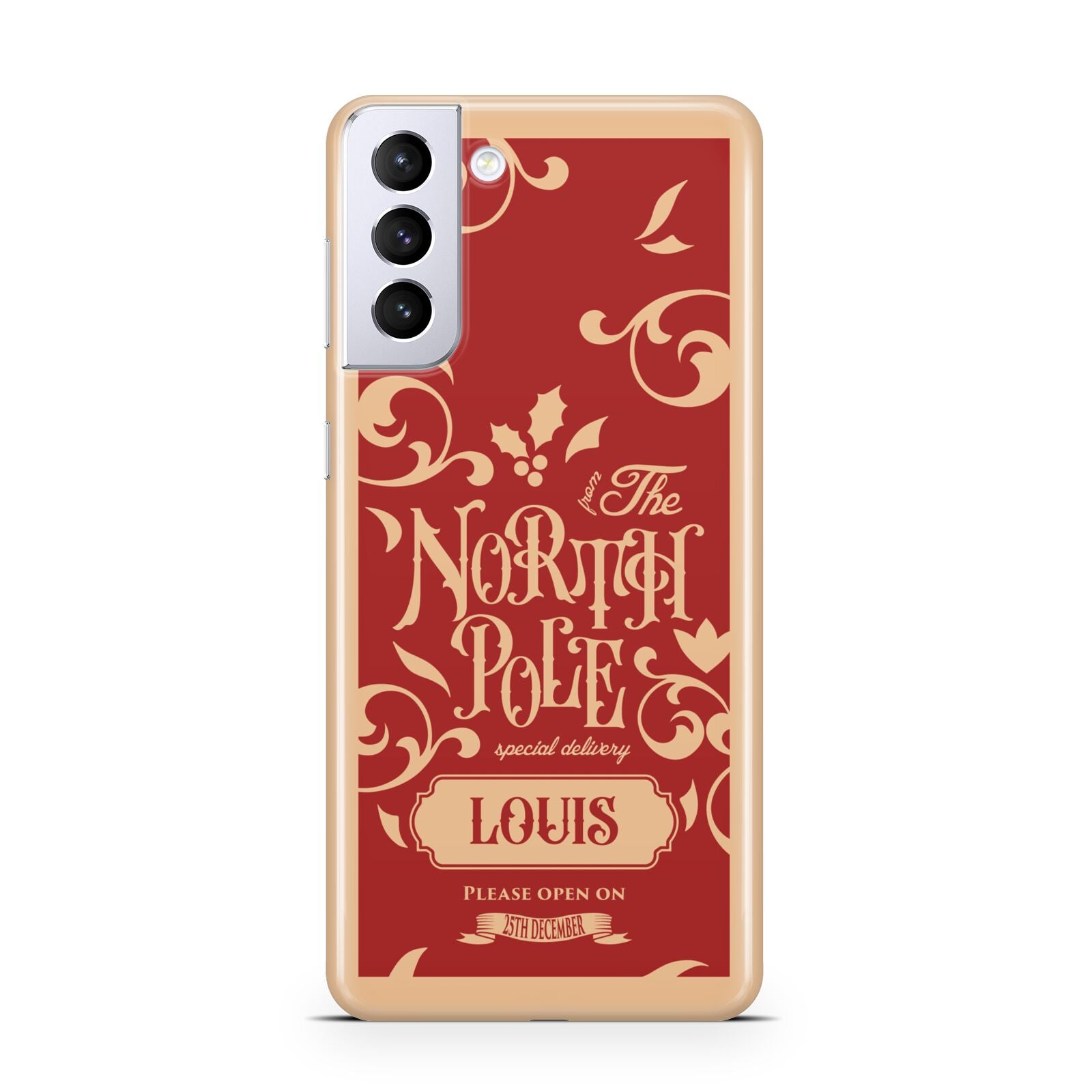 Personalised Red North Pole Samsung S21 Plus Case