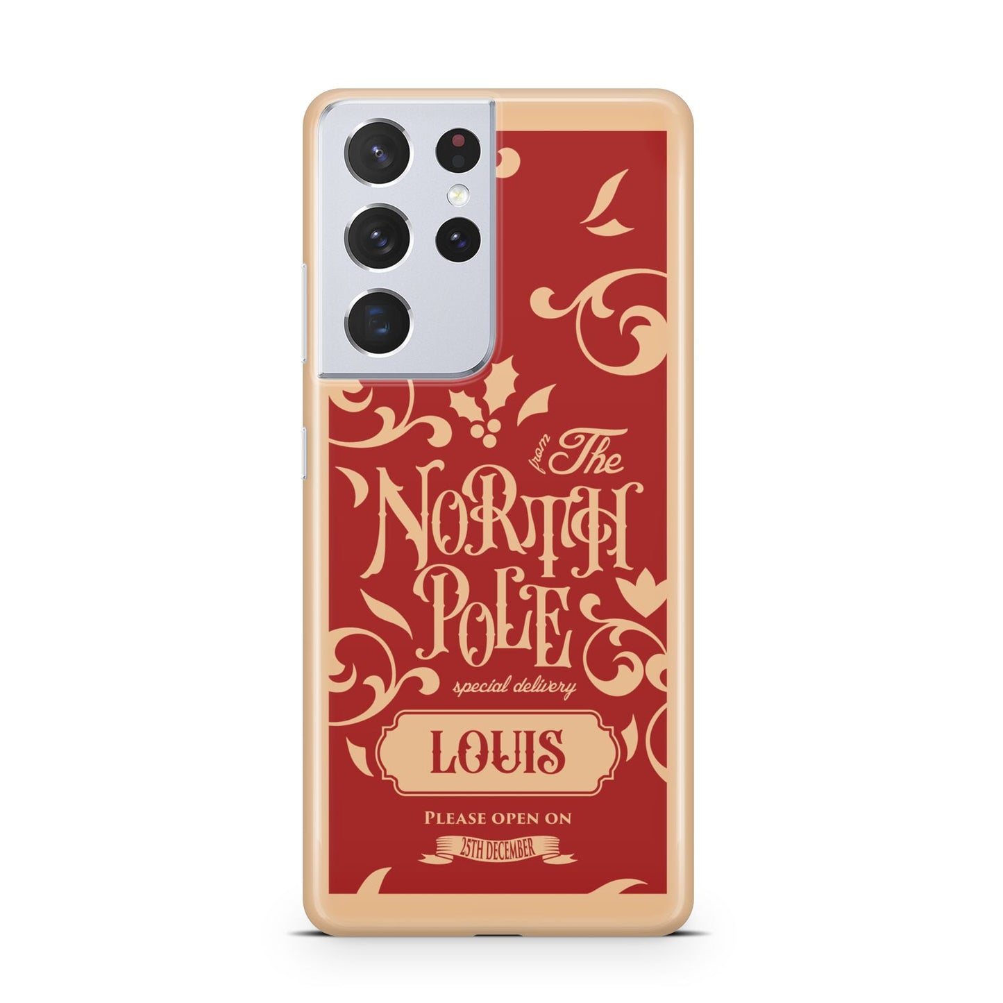 Personalised Red North Pole Samsung S21 Ultra Case