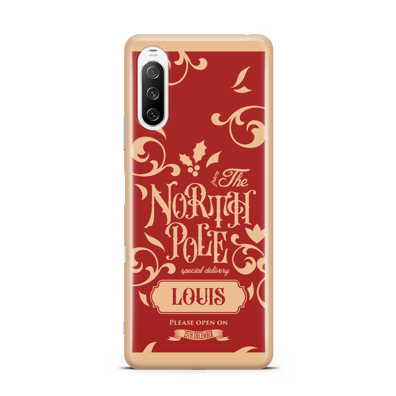 Personalised Red North Pole Sony Xperia 10 III Case