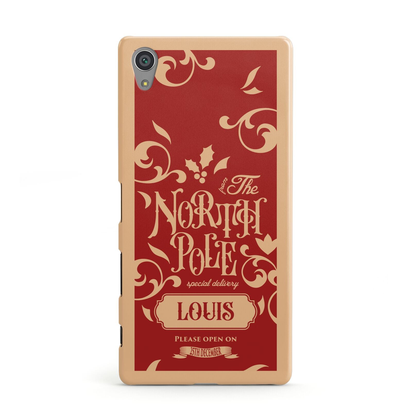 Personalised Red North Pole Sony Xperia Case