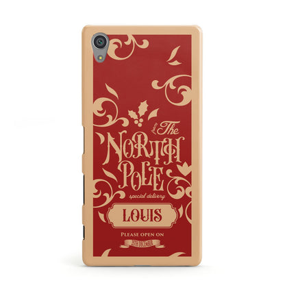 Personalised Red North Pole Sony Xperia Case