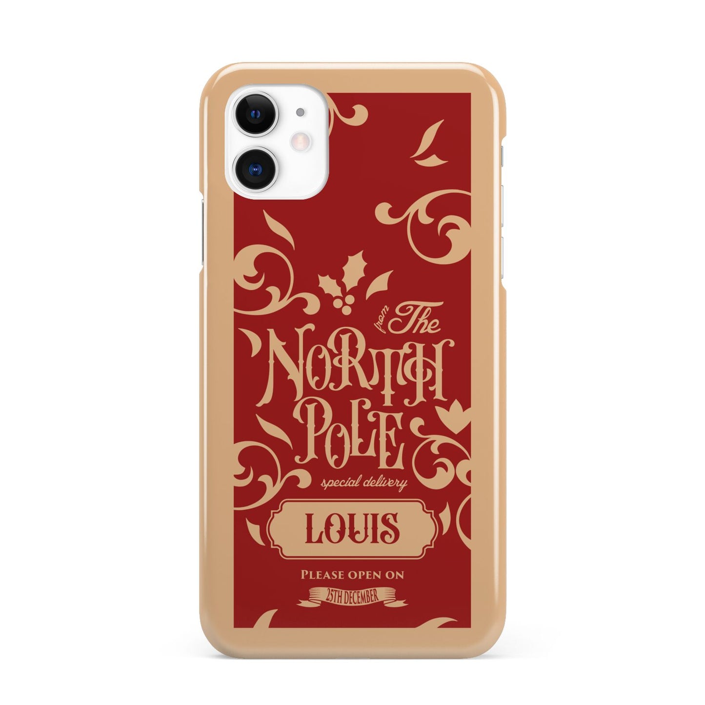 Personalised Red North Pole iPhone 11 3D Snap Case