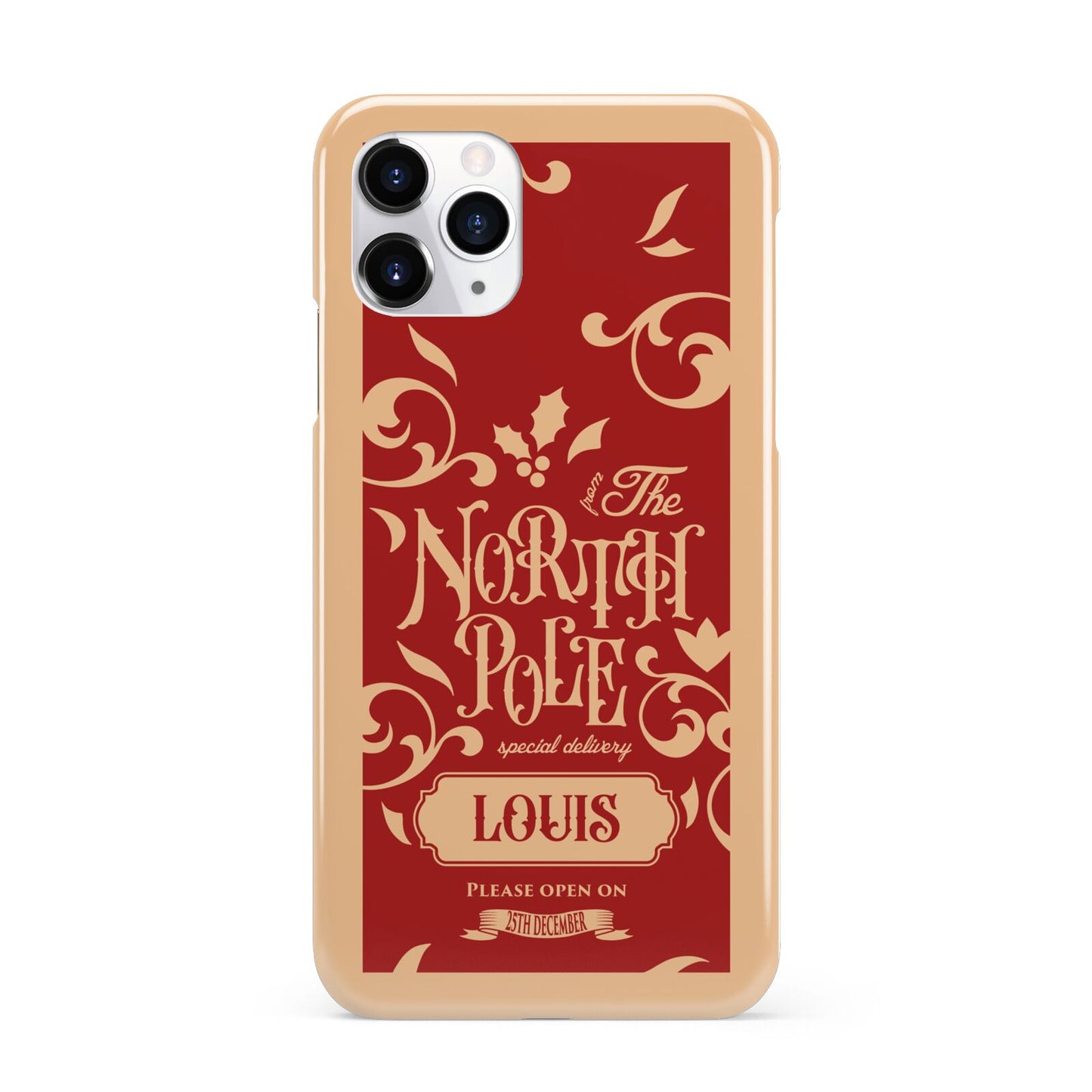 Personalised Red North Pole iPhone 11 Pro 3D Snap Case