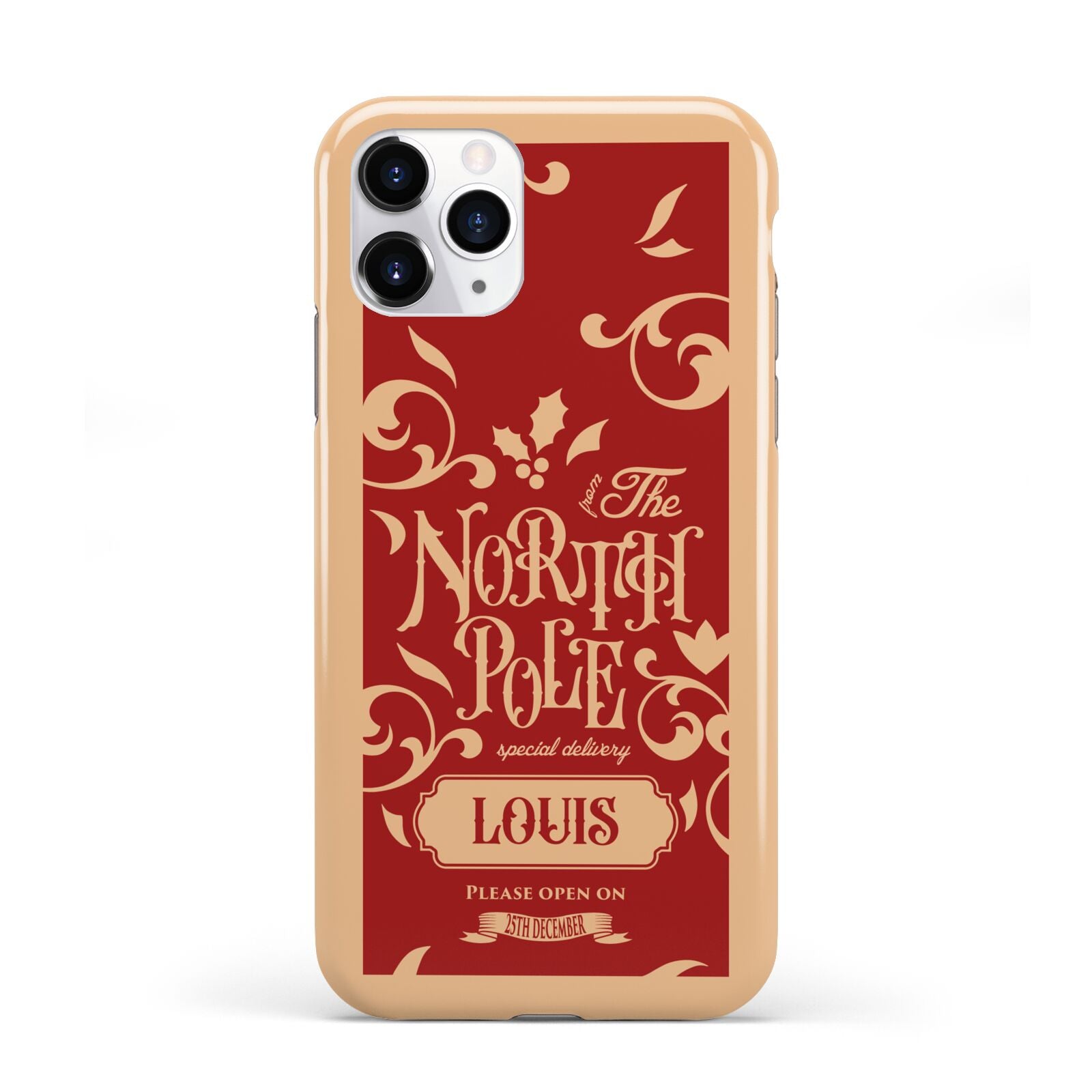 Personalised Red North Pole iPhone 11 Pro 3D Tough Case