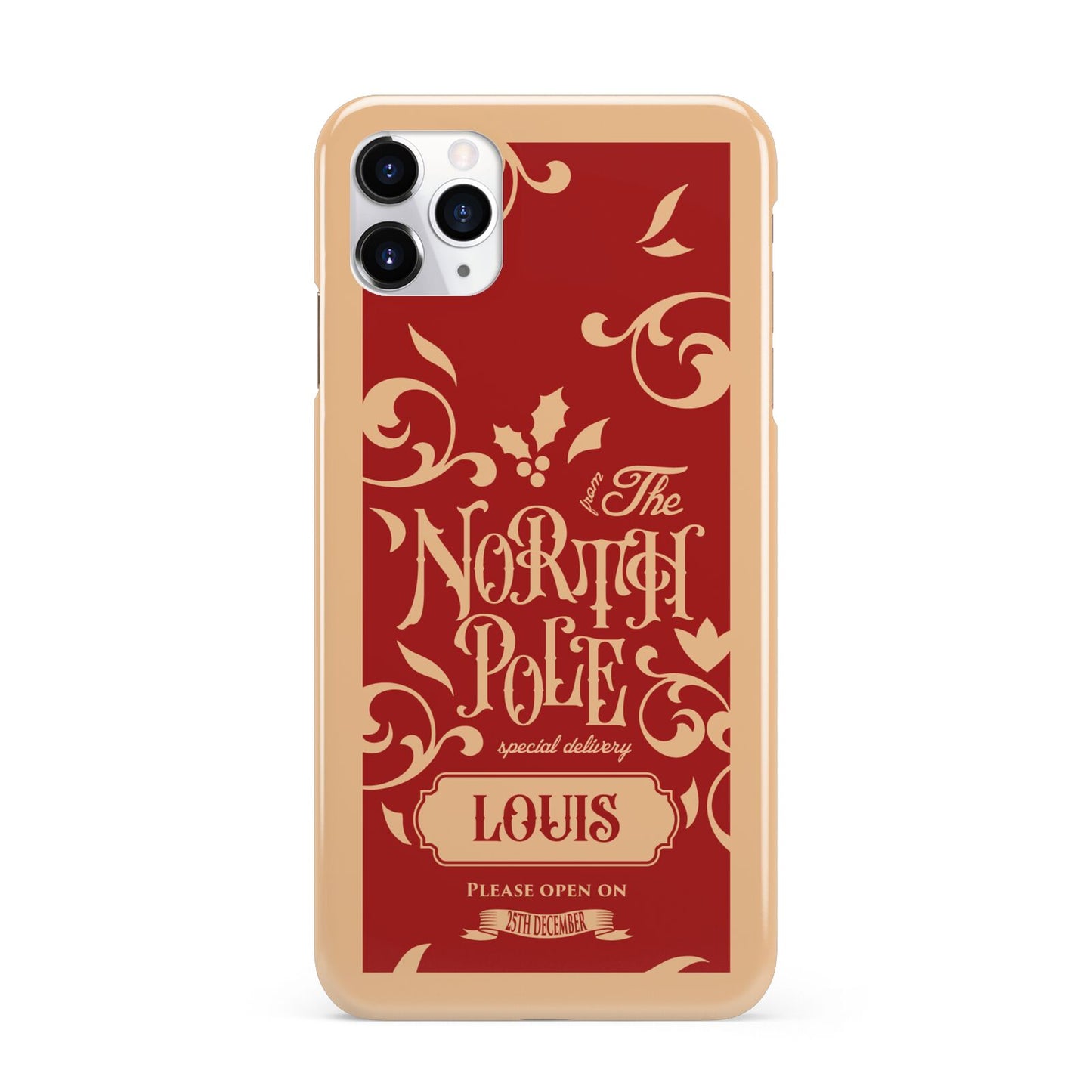 Personalised Red North Pole iPhone 11 Pro Max 3D Snap Case