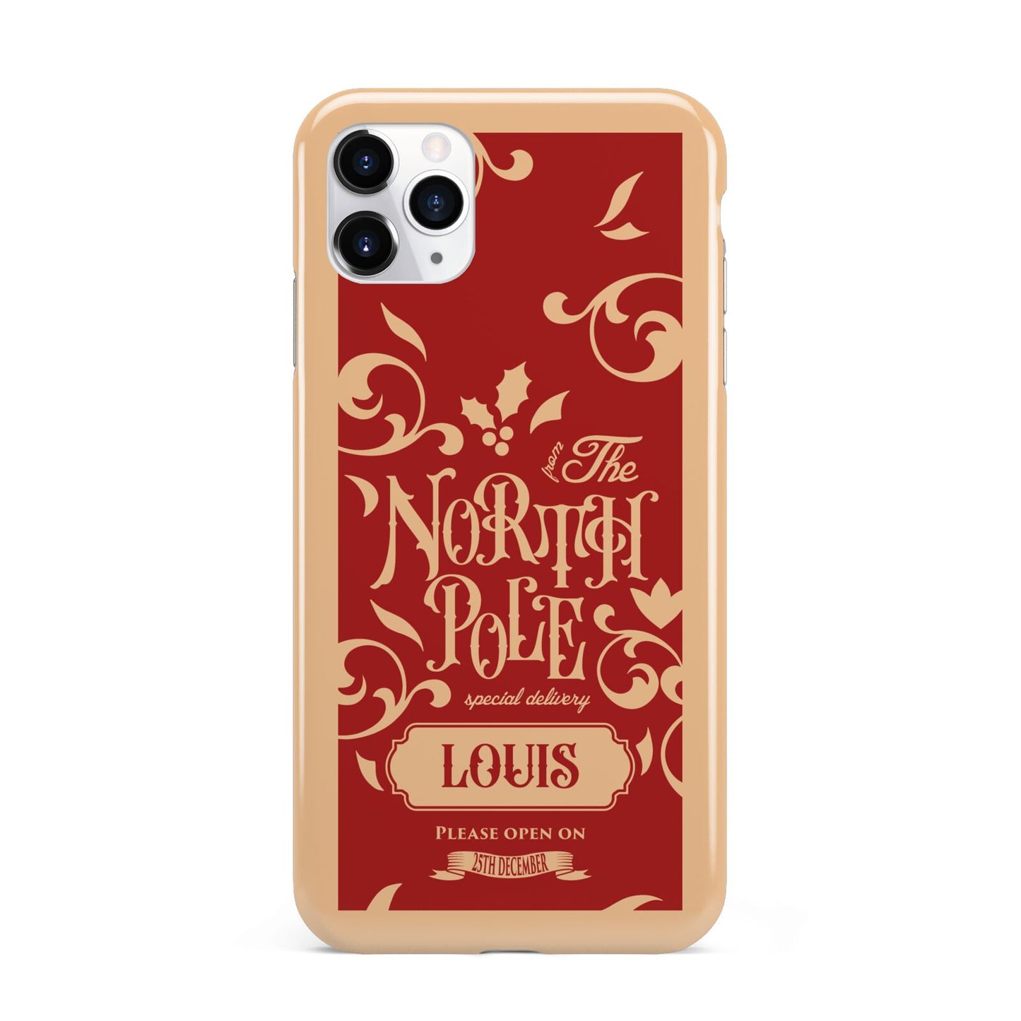 Personalised Red North Pole iPhone 11 Pro Max 3D Tough Case